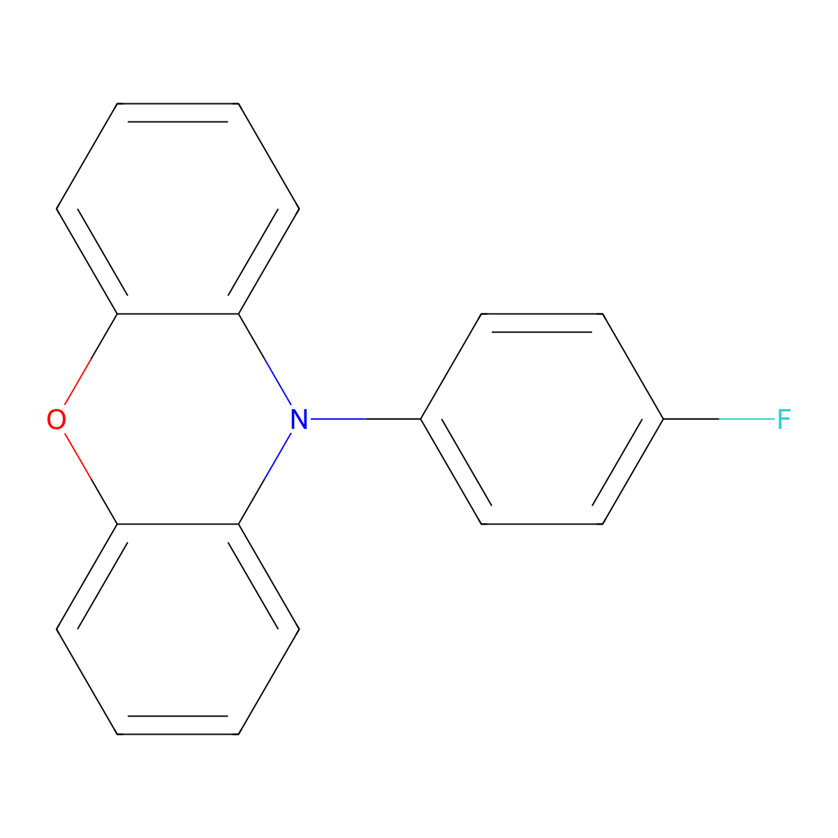 10-(4-Fluorophenyl)-10H-phenoxazine molecular structure, CAS 58736-75-7
