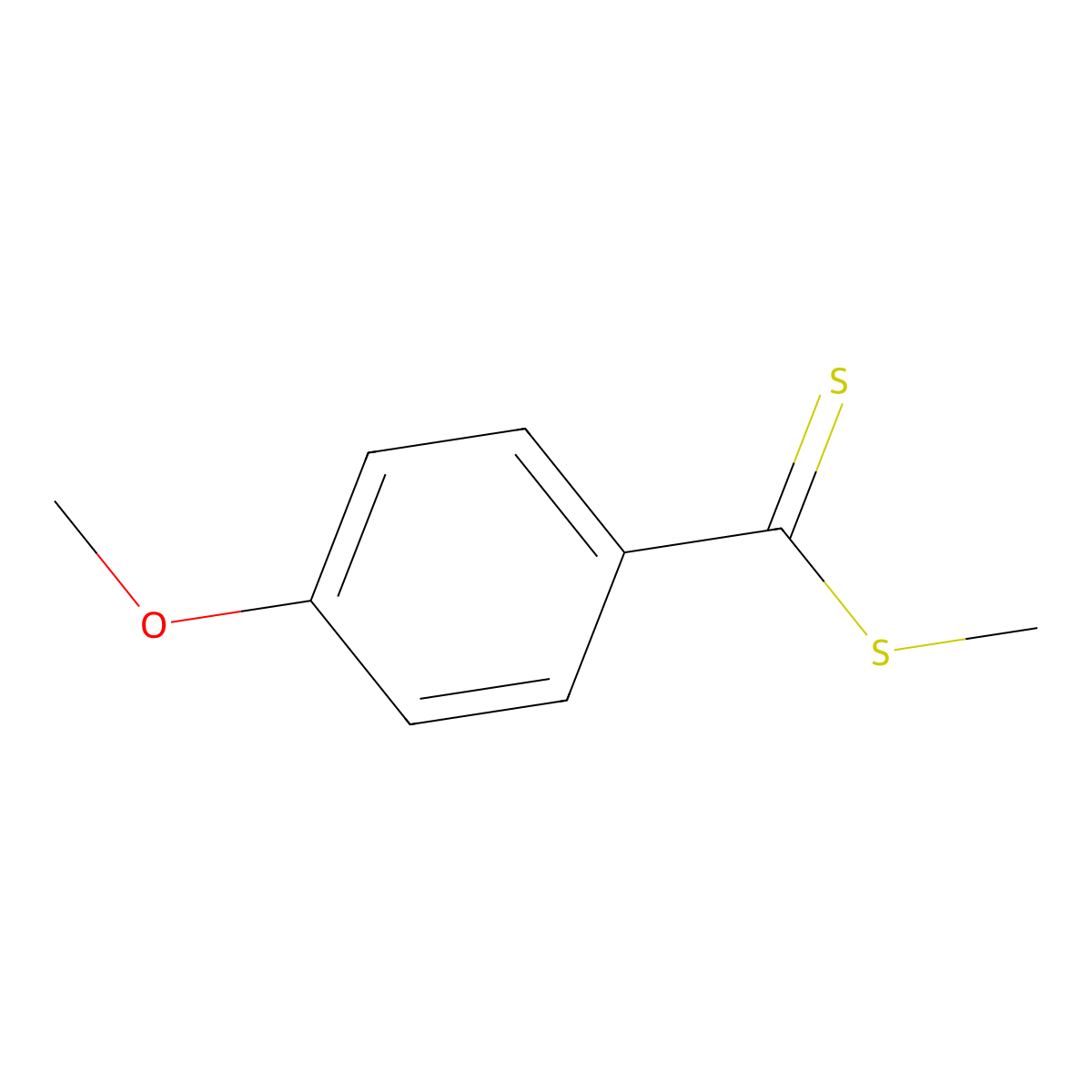 Methyl 4-methoxybenzenecarbodithioate molecular structure, CAS 5874-09-9