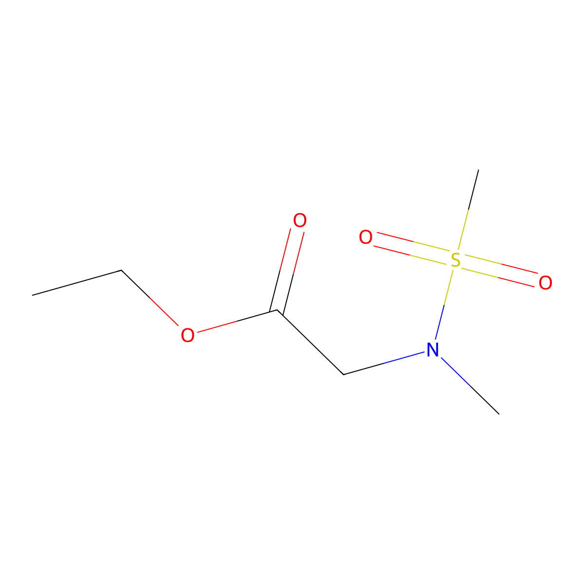 Ethyl 2-(N-methylmethylsulfonamido)acetate molecular structure, CAS 58742-72-6