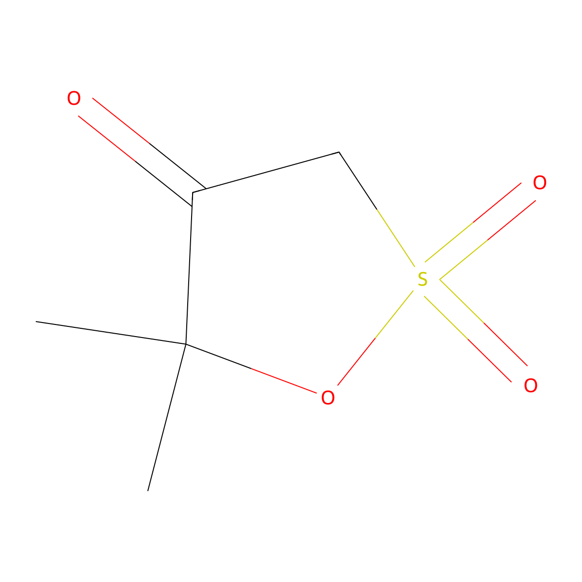 5,5-Dimethyl-1,2-oxathiolan-4-one 2,2-dioxide molecular structure, CAS 58742-82-8