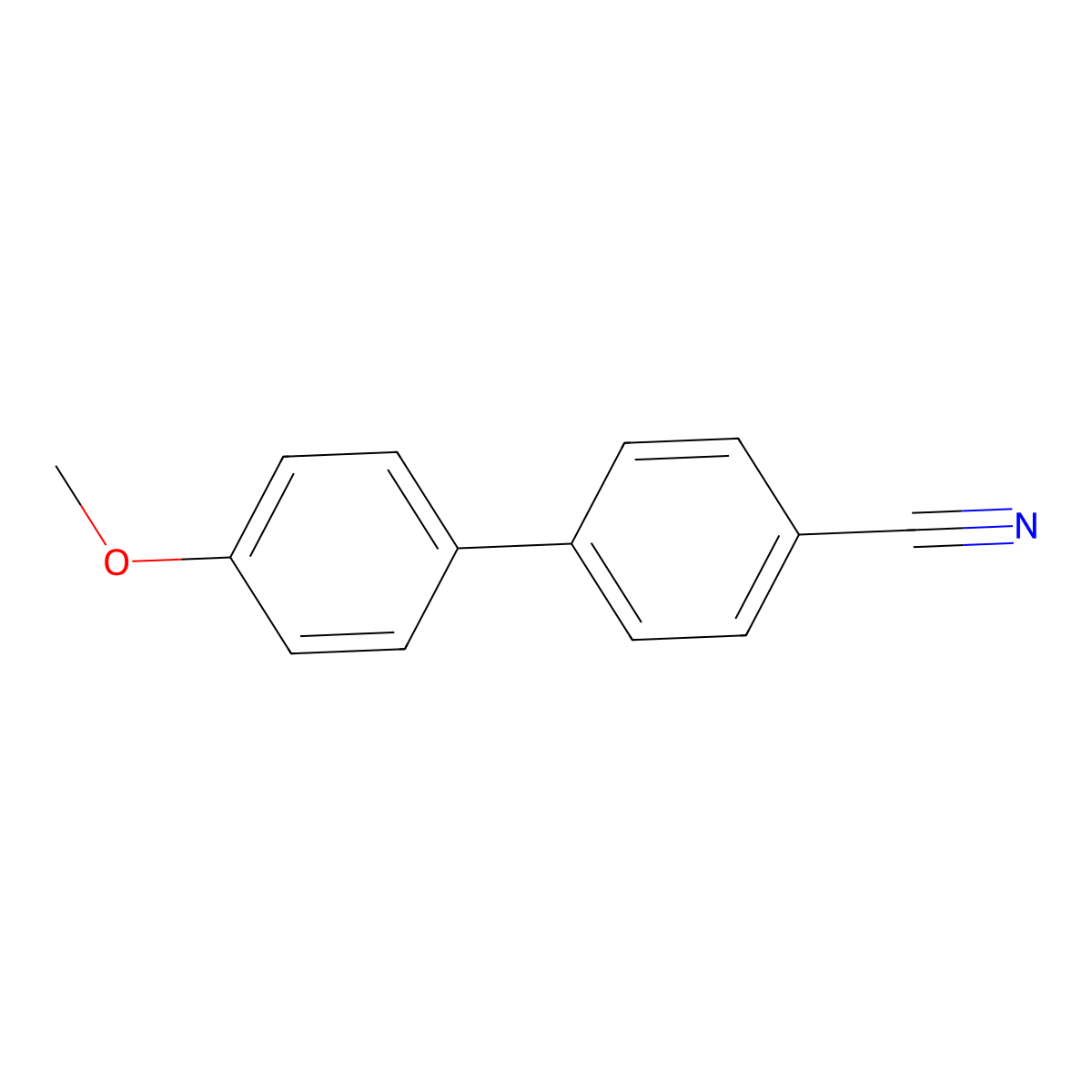 [1,1'-Biphenyl]-4-carbonitrile, 4'-methoxy- molecular structure, CAS 58743-77-4