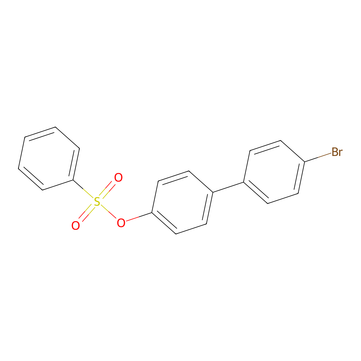 [4-(4-Bromophenyl)phenyl] benzenesulfonate molecular structure, CAS 58743-85-4