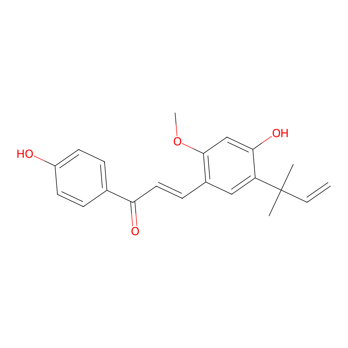 Licochalcone A molecular structure, CAS 58749-22-7