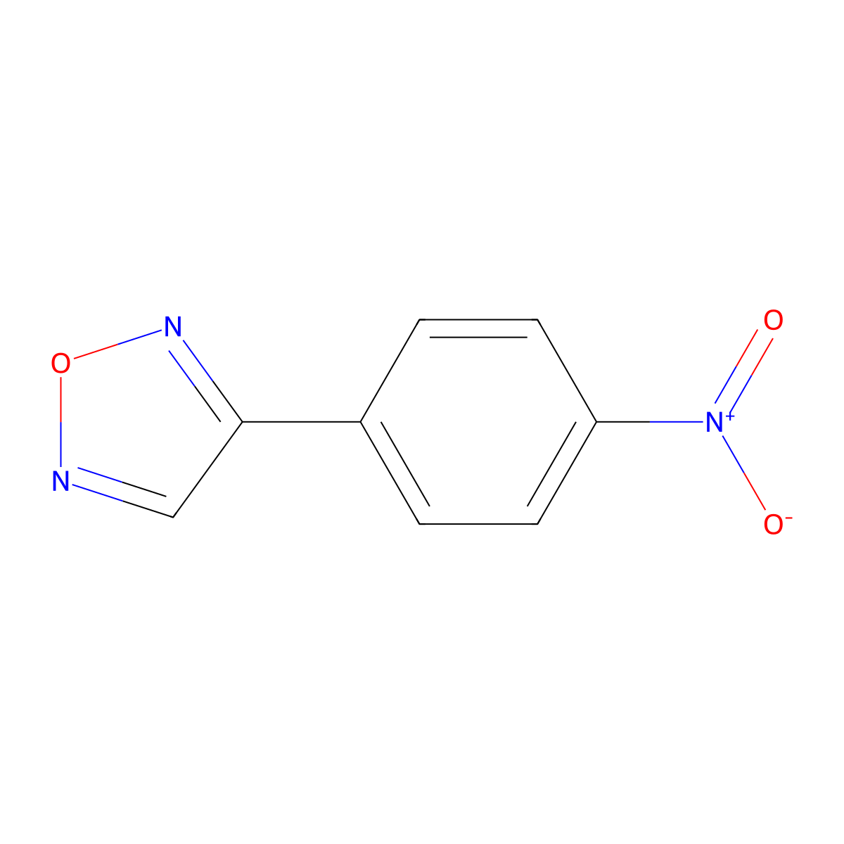 3-(4-Nitrophenyl)-1,2,5-oxadiazole molecular structure, CAS 58749-72-7