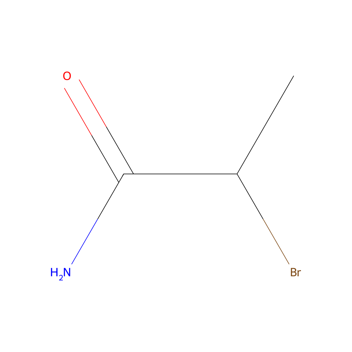 2-Bromopropanamide molecular structure, CAS 5875-25-2