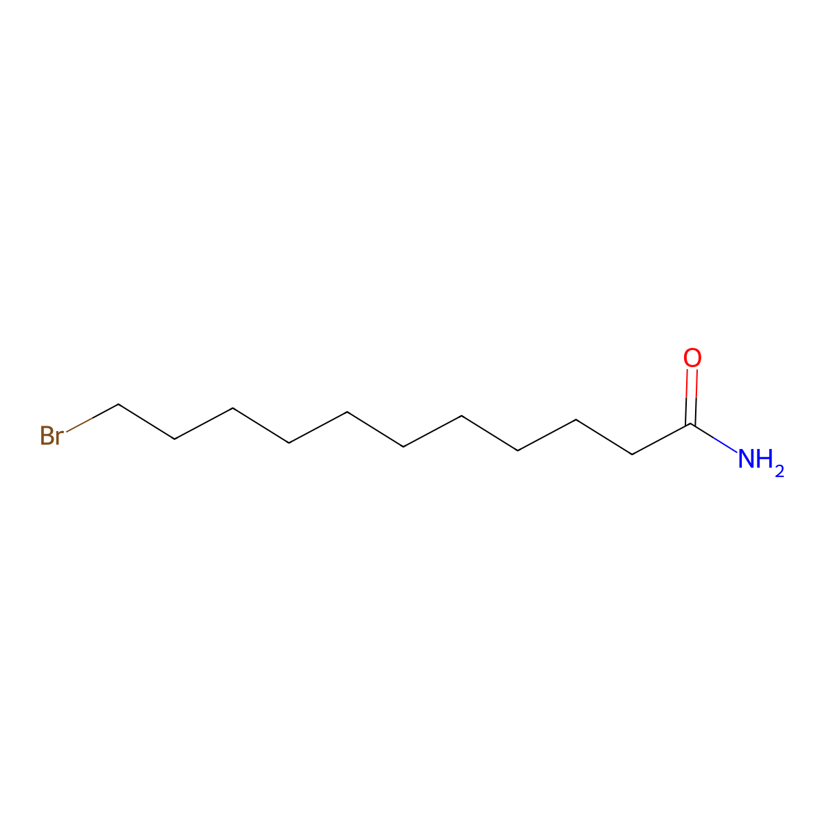 11-Bromoundecanamide molecular structure, CAS 5875-26-3