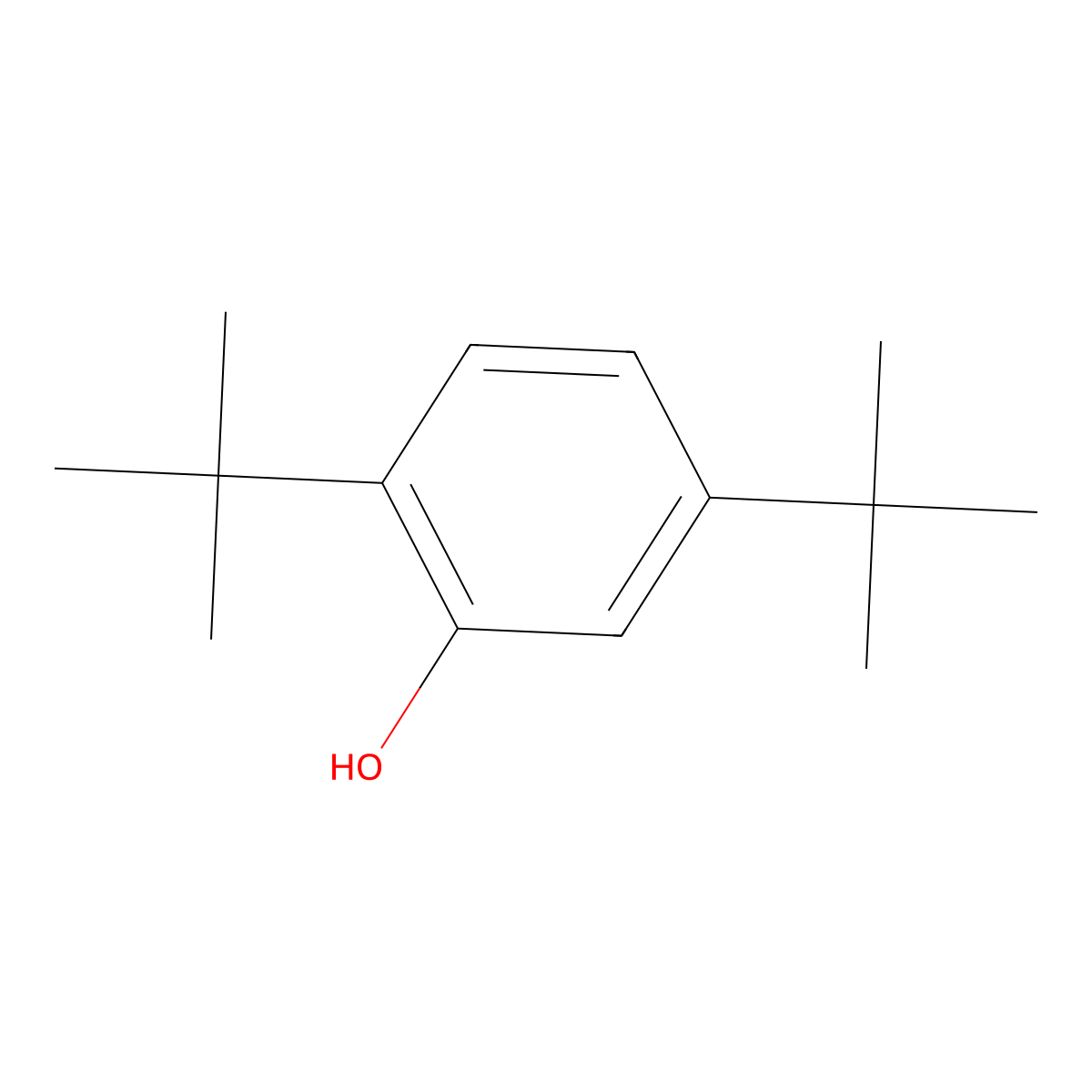 2,5-Di-tert-butylphenol molecular structure, CAS 5875-45-6