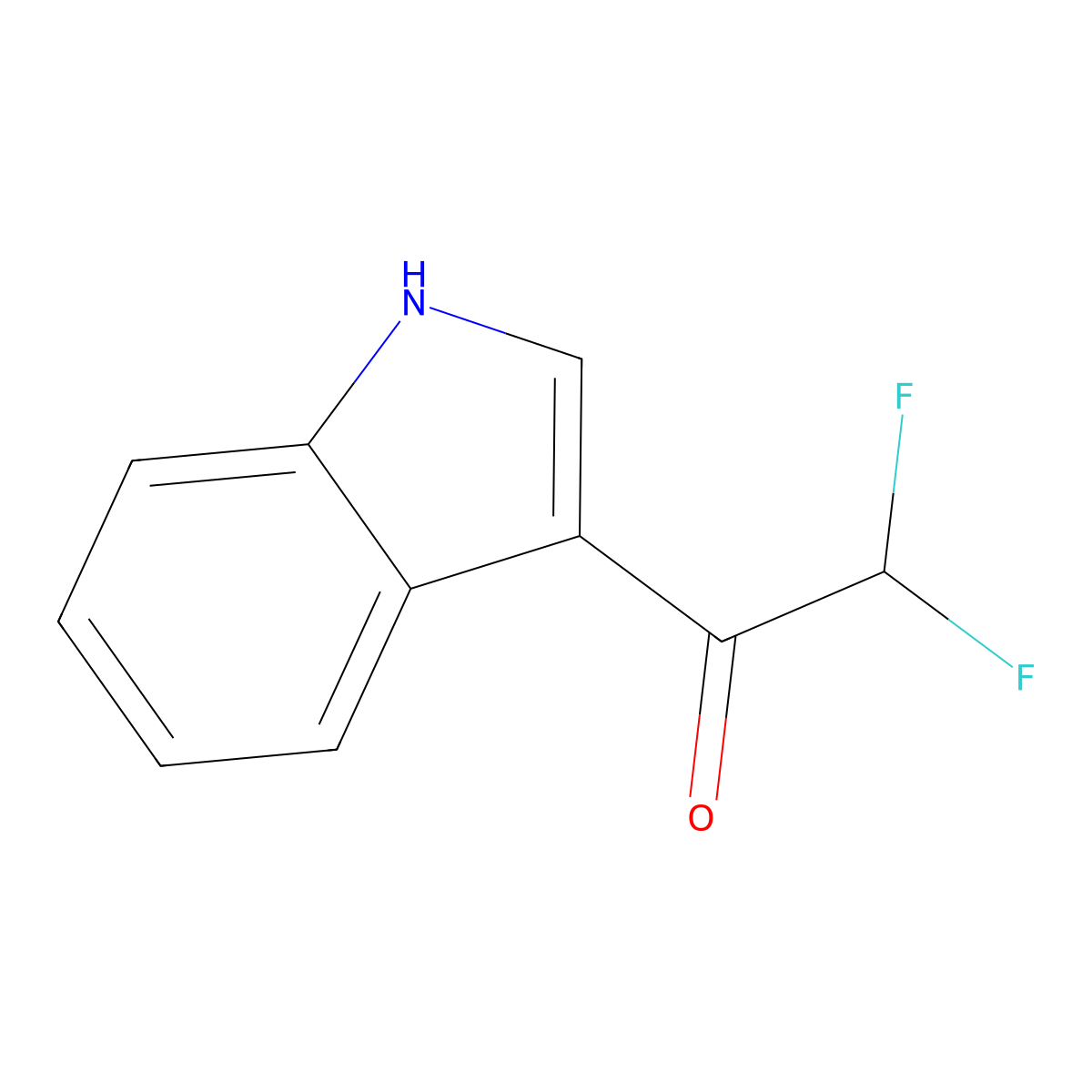 2,2-Difluoro-1-(1H-indol-3-YL)ethan-1-one molecular structure, CAS 58750-65-5