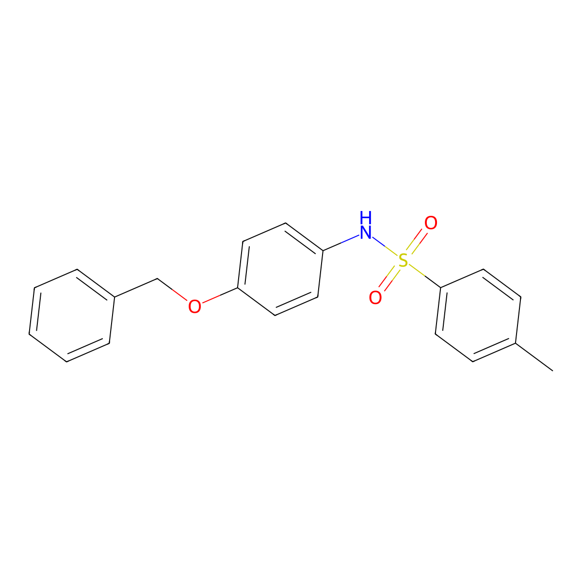 N-(4-(benzyloxy)phenyl)-4-methylbenzenesulfonamide molecular structure, CAS 58750-86-0
