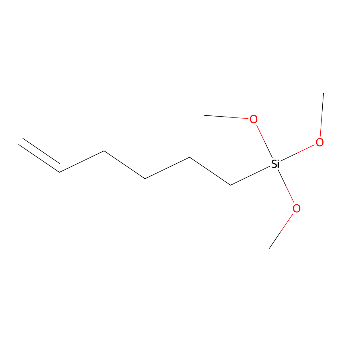 5-Hexenyltrimethoxysilane molecular structure, CAS 58751-56-7