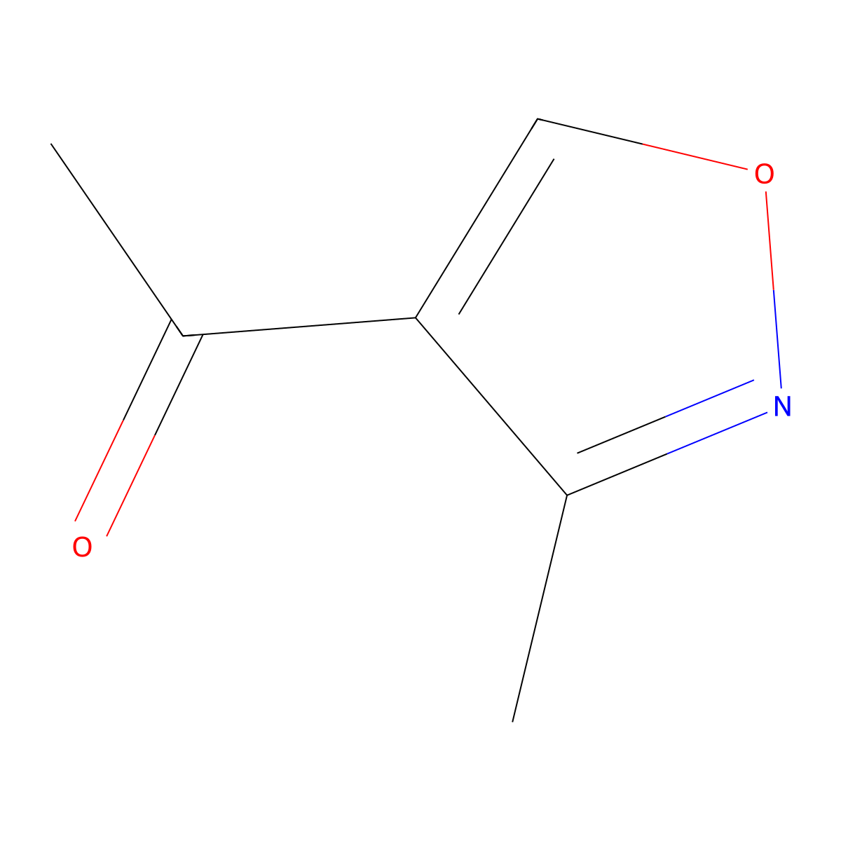 1-(3-Methyl-1,2-oxazol-4-yl)ethan-1-one molecular structure, CAS 58752-01-5