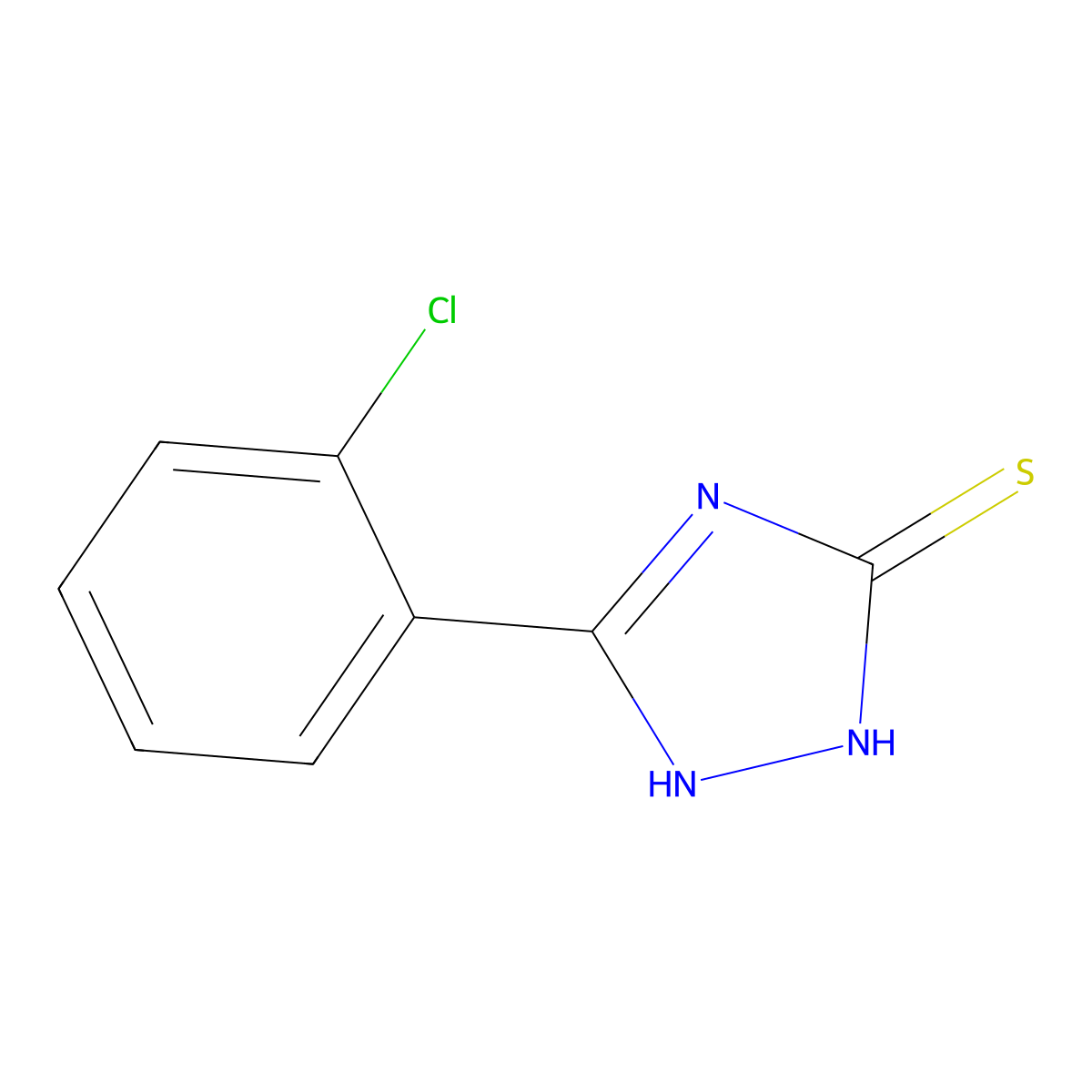 5-(2-chlorophenyl)-4H-1,2,4-triazole-3-thiol molecular structure, CAS 58755-00-3
