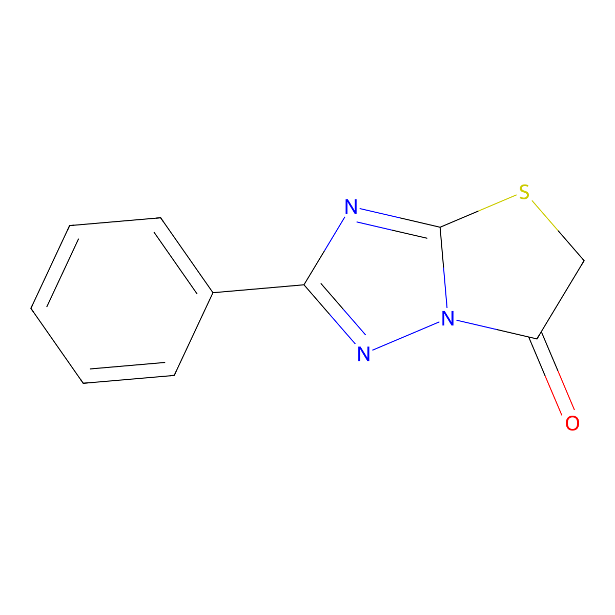 Thiazolo[3,2-b][1,2,4]triazol-6(5H)-one, 2-phenyl- molecular structure, CAS 58755-04-7