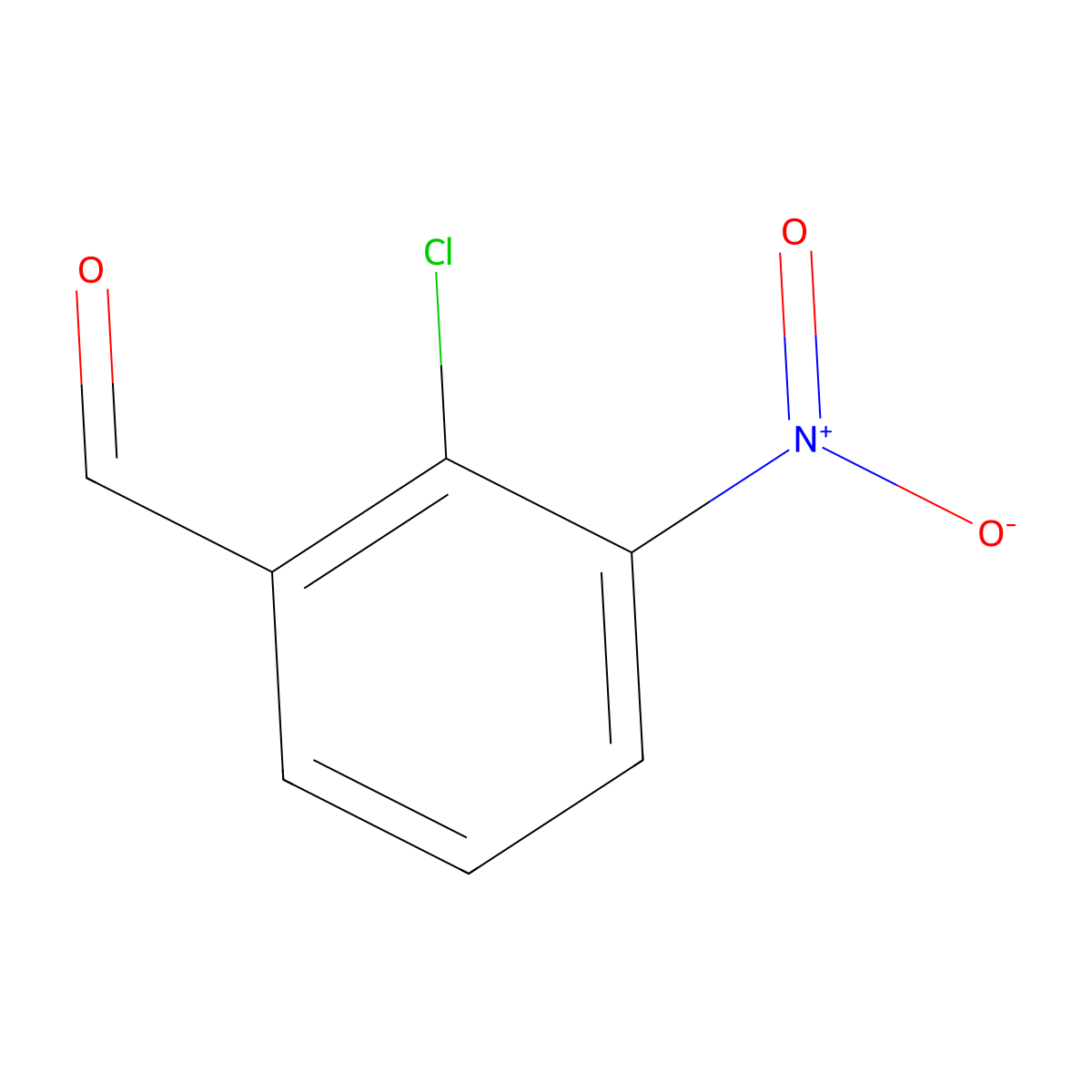 2-Chloro-3-nitrobenzaldehyde molecular structure, CAS 58755-57-0