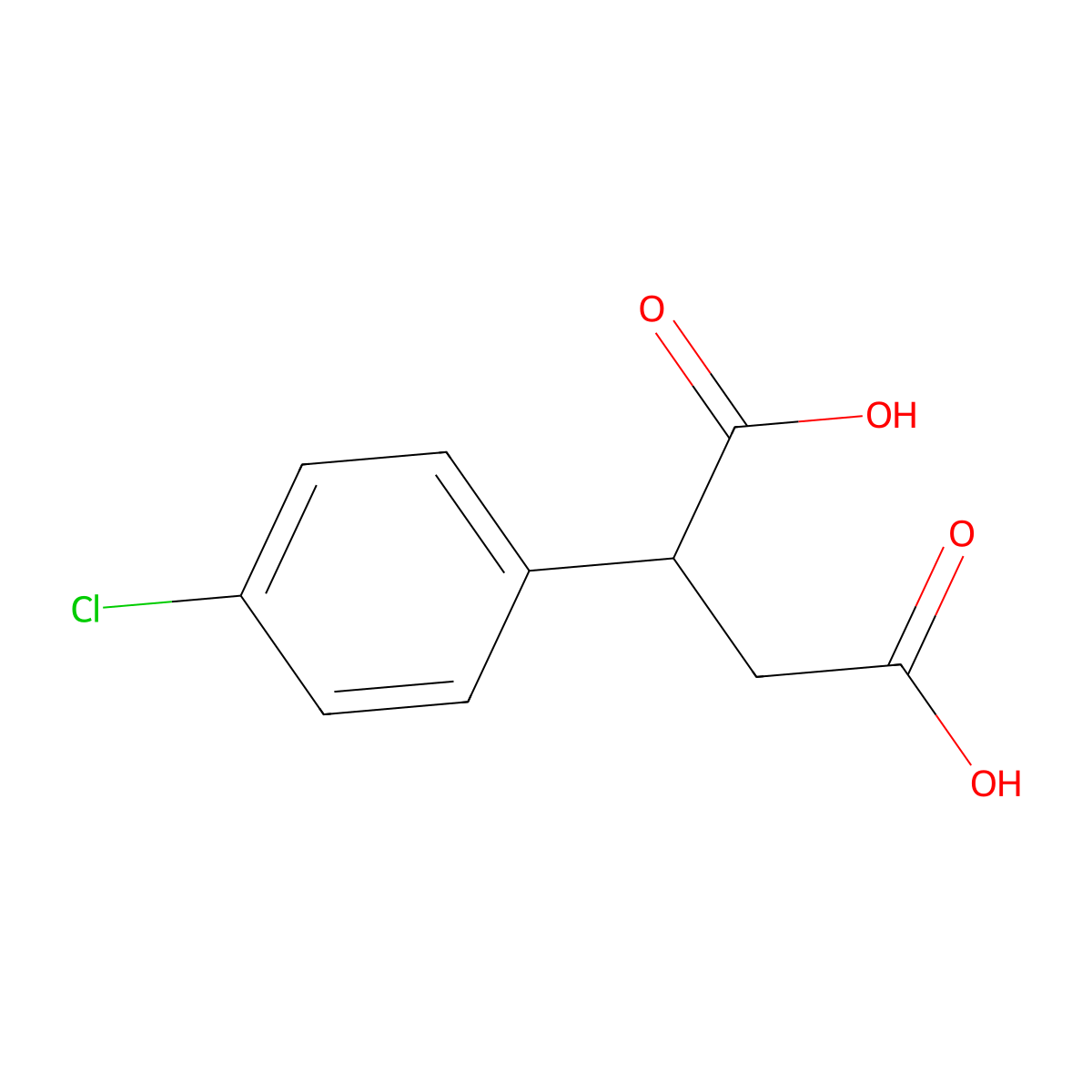 2-(4-Chlorophenyl)succinic acid molecular structure, CAS 58755-91-2