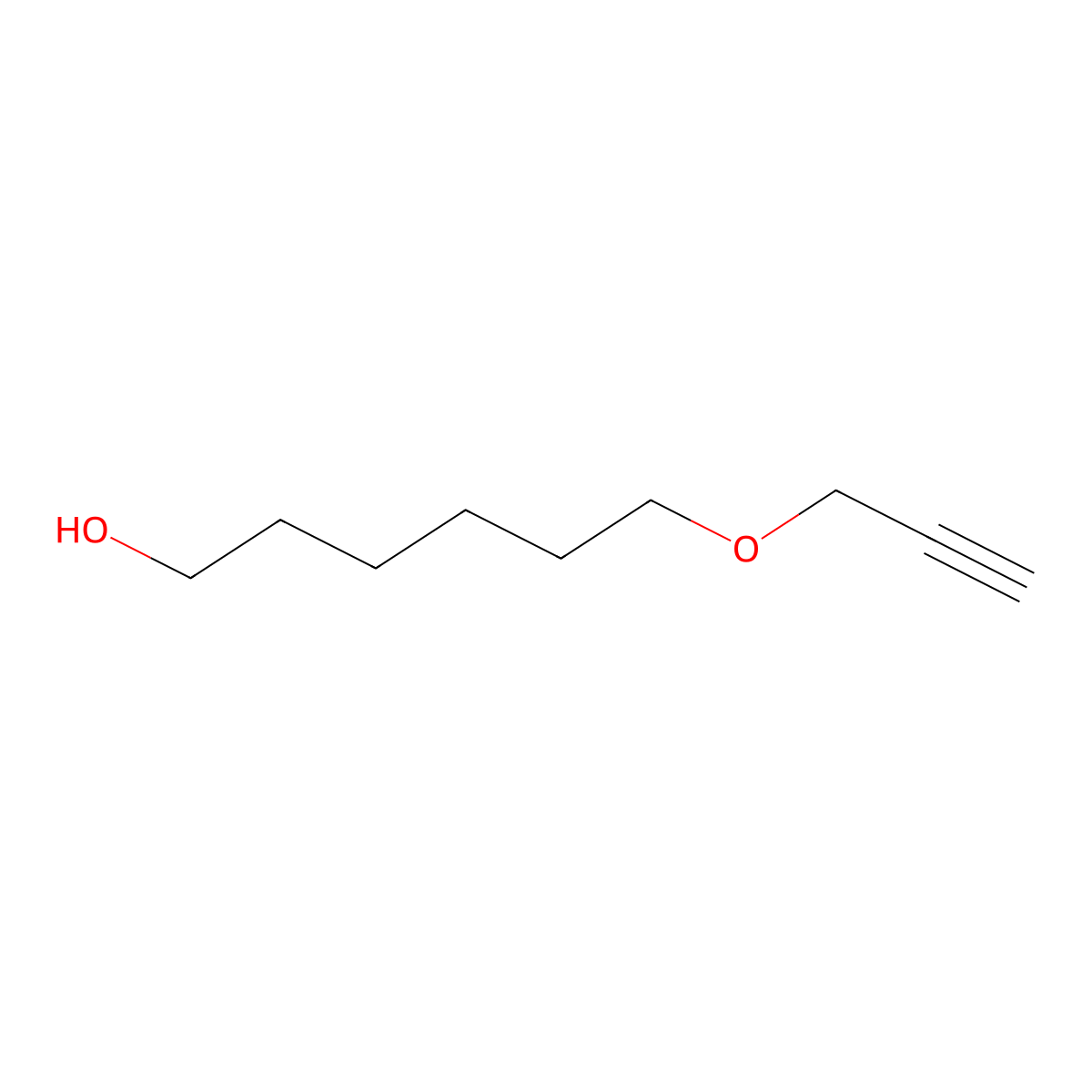 6-(Prop-2-YN-1-yloxy)hexan-1-OL molecular structure, CAS 58757-86-1