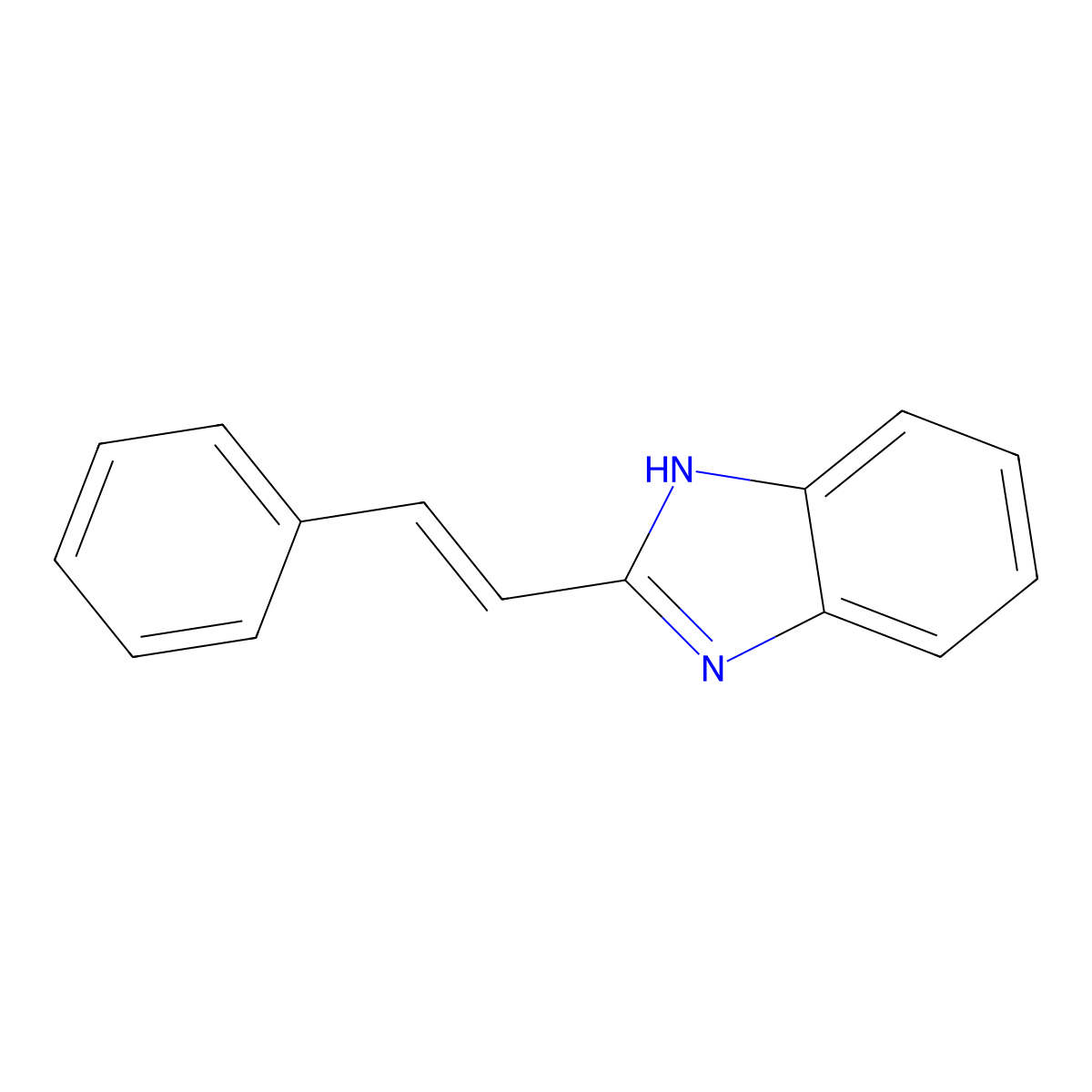 2-[(E)-2-phenylethenyl]-1H-benzimidazole molecular structure, CAS 58758-09-1