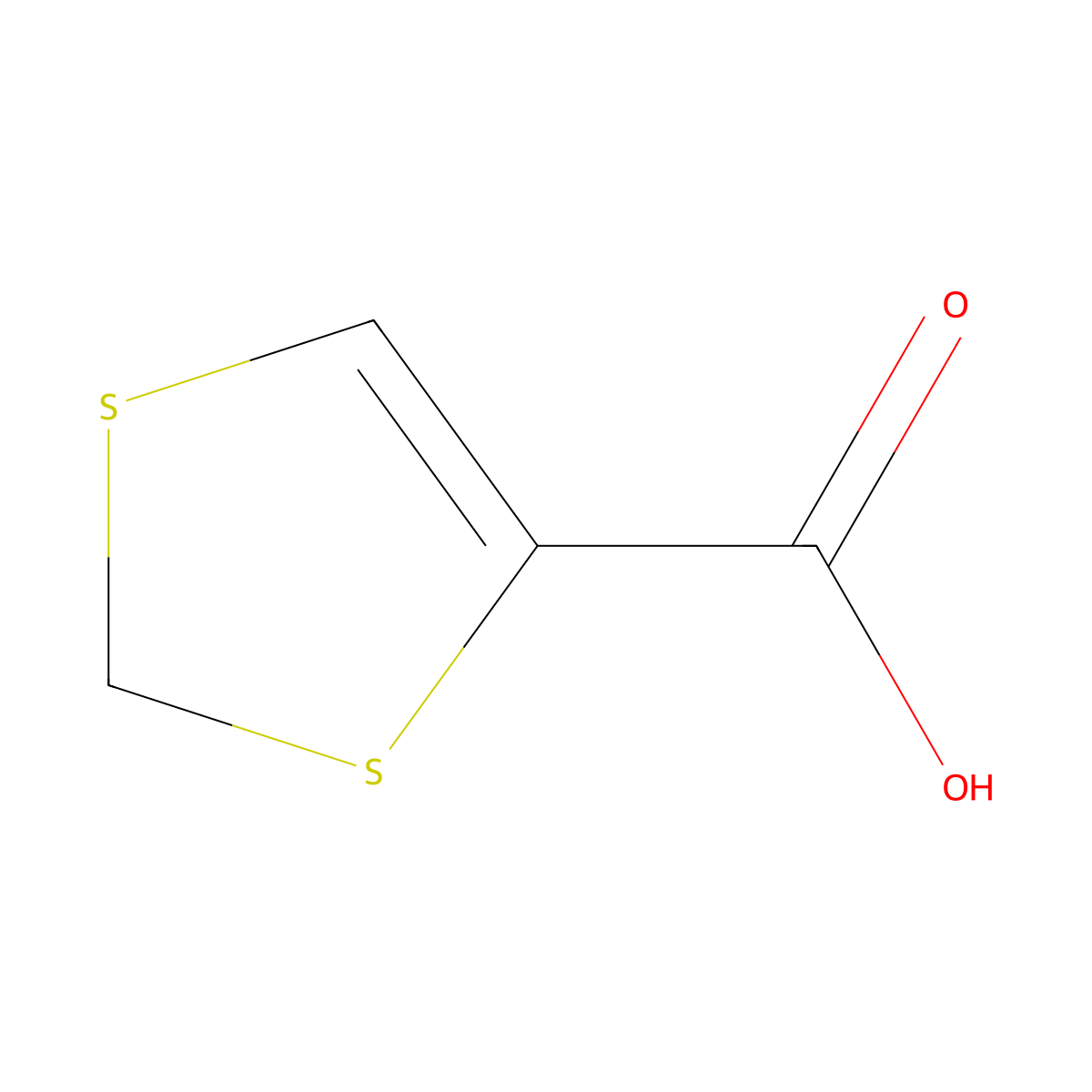 2H-1,3-dithiole-4-carboxylic acid molecular structure, CAS 58758-32-0