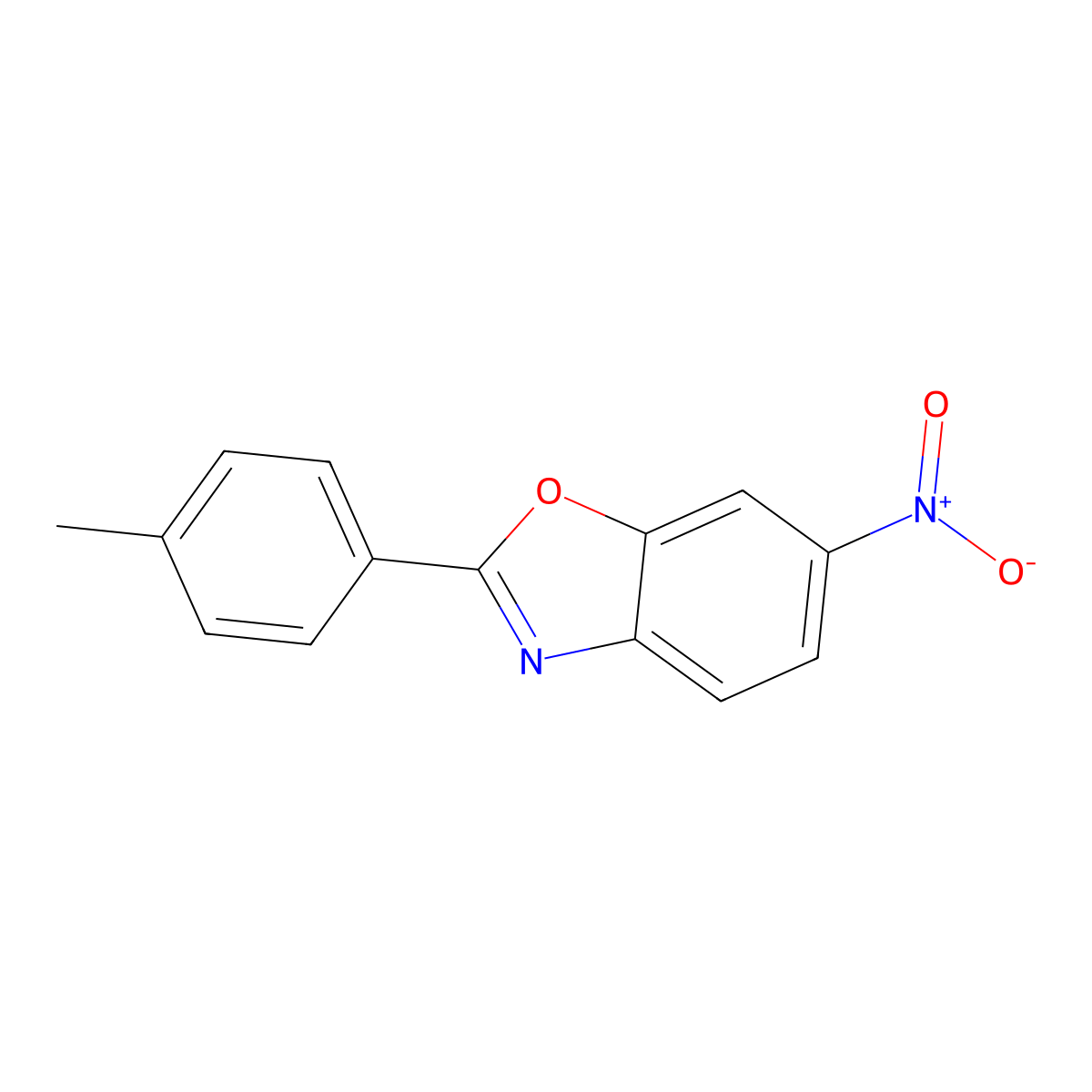6-Nitro-2-(p-tolyl)benzo[d]oxazole molecular structure, CAS 58758-40-0