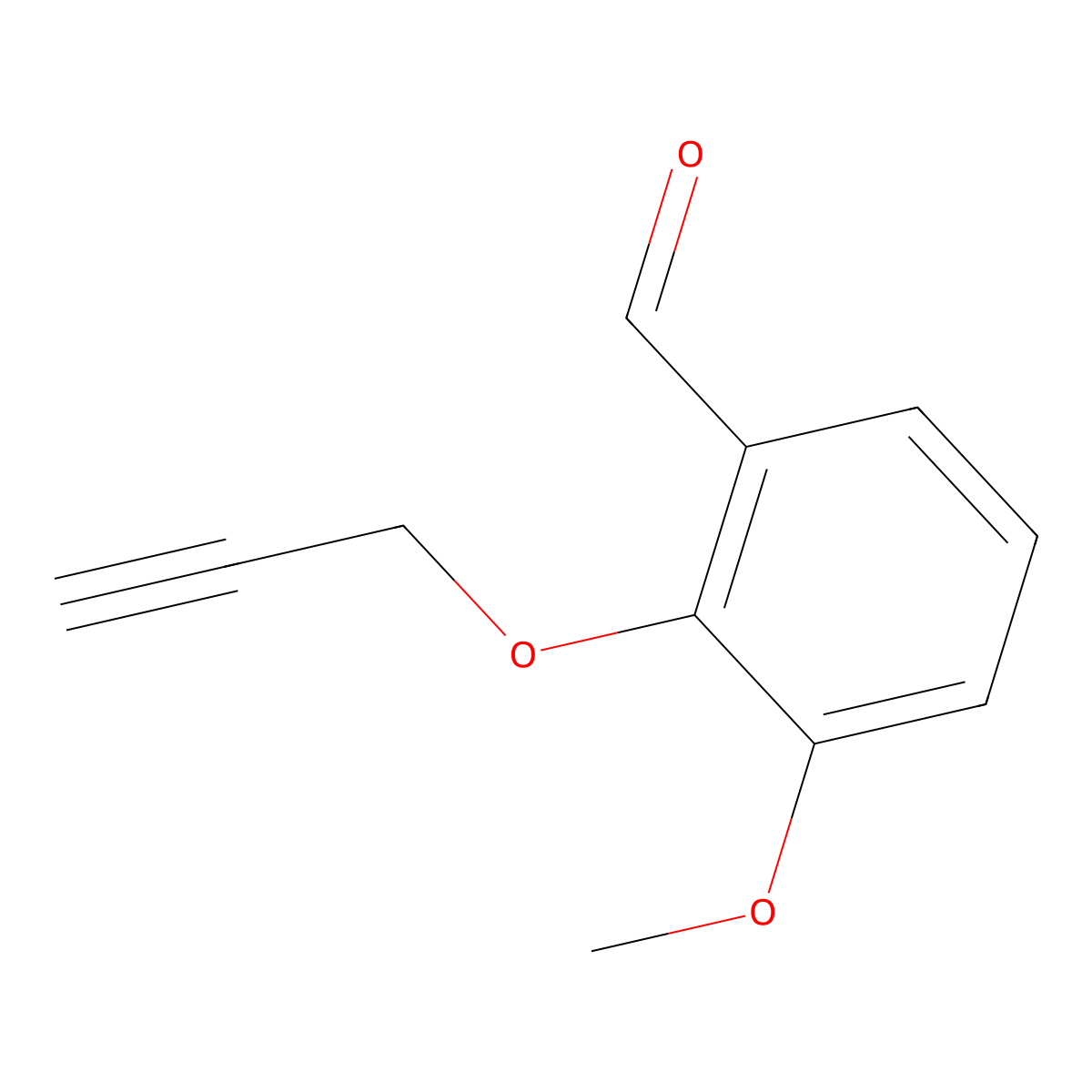 3-Methoxy-2-(prop-2-yn-1-yloxy)benzaldehyde molecular structure, CAS 58758-45-5