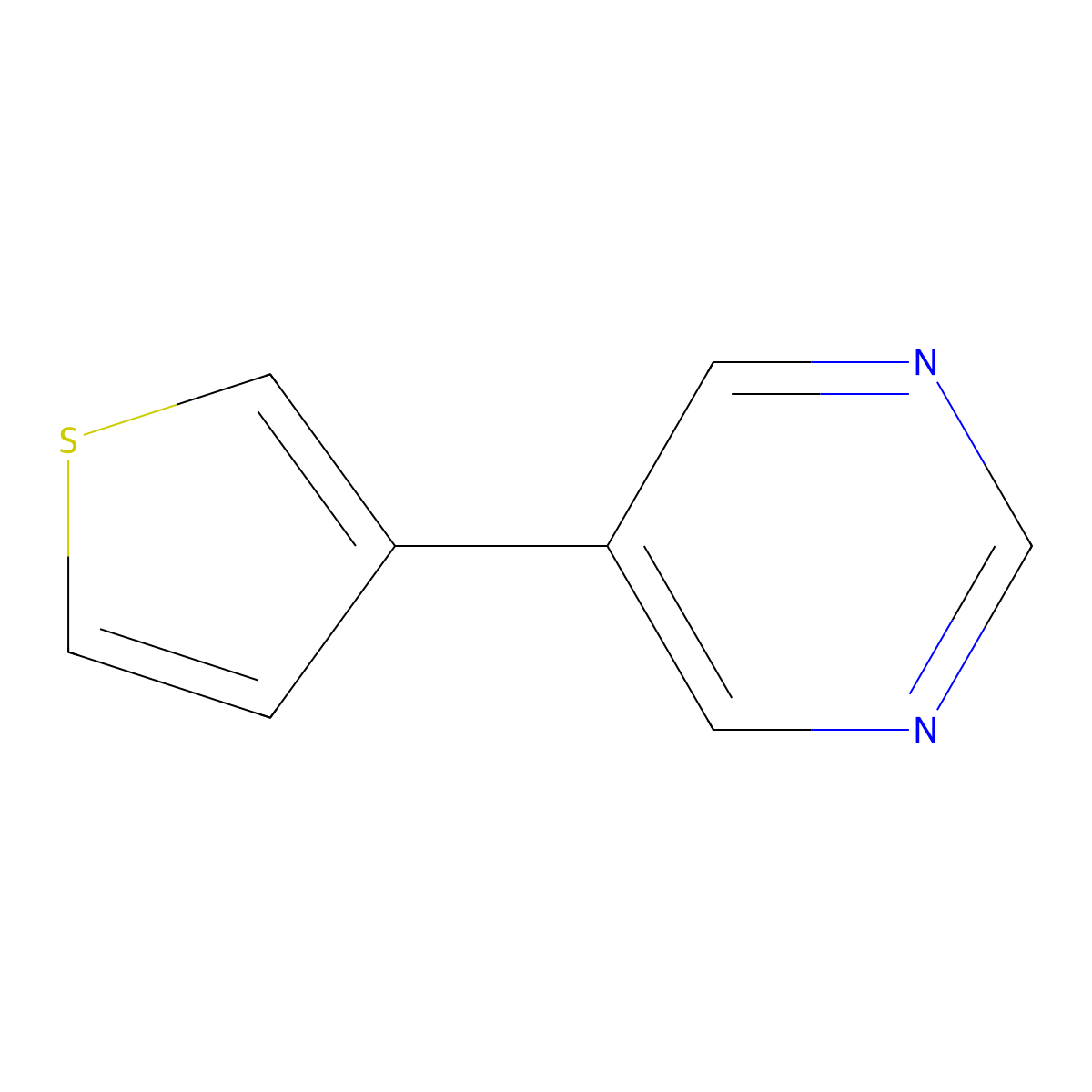 5-(3-Thienyl)pyrimidine molecular structure, CAS 58759-02-7
