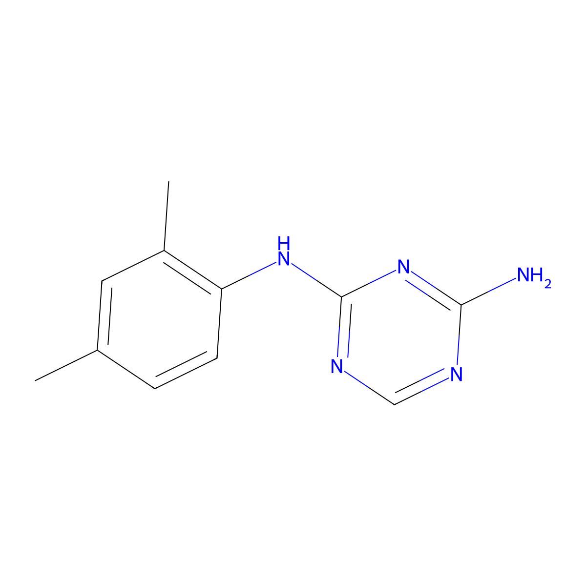 N-(2,4-dimethylphenyl)-1,3,5-triazine-2,4-diamine molecular structure, CAS 58759-27-6