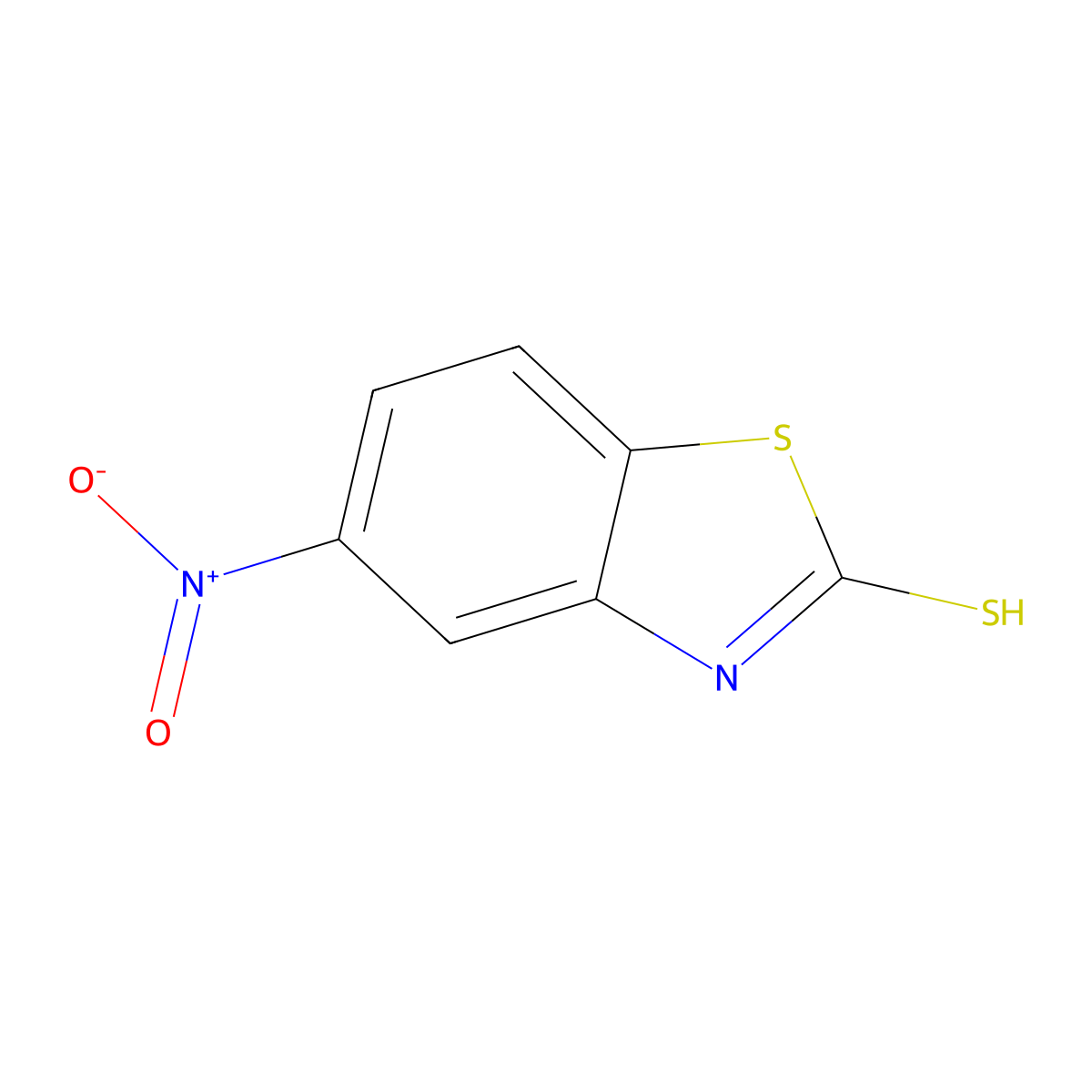 5-Nitrobenzothiazole-2-thiol molecular structure, CAS 58759-63-0
