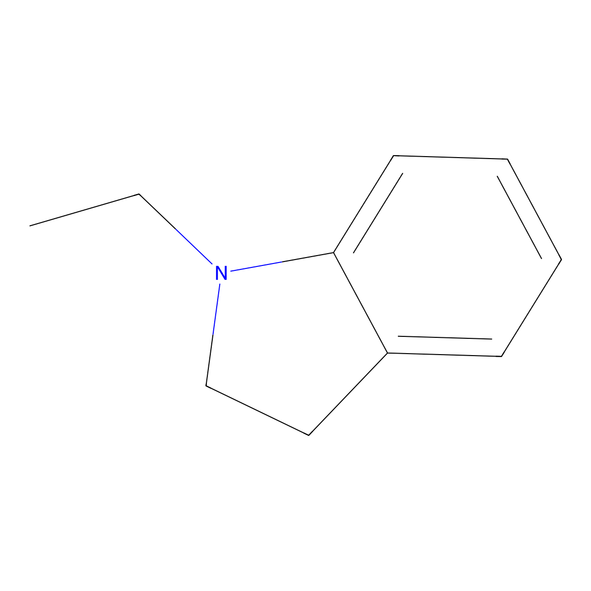 1-Ethylindoline molecular structure, CAS 5876-09-5