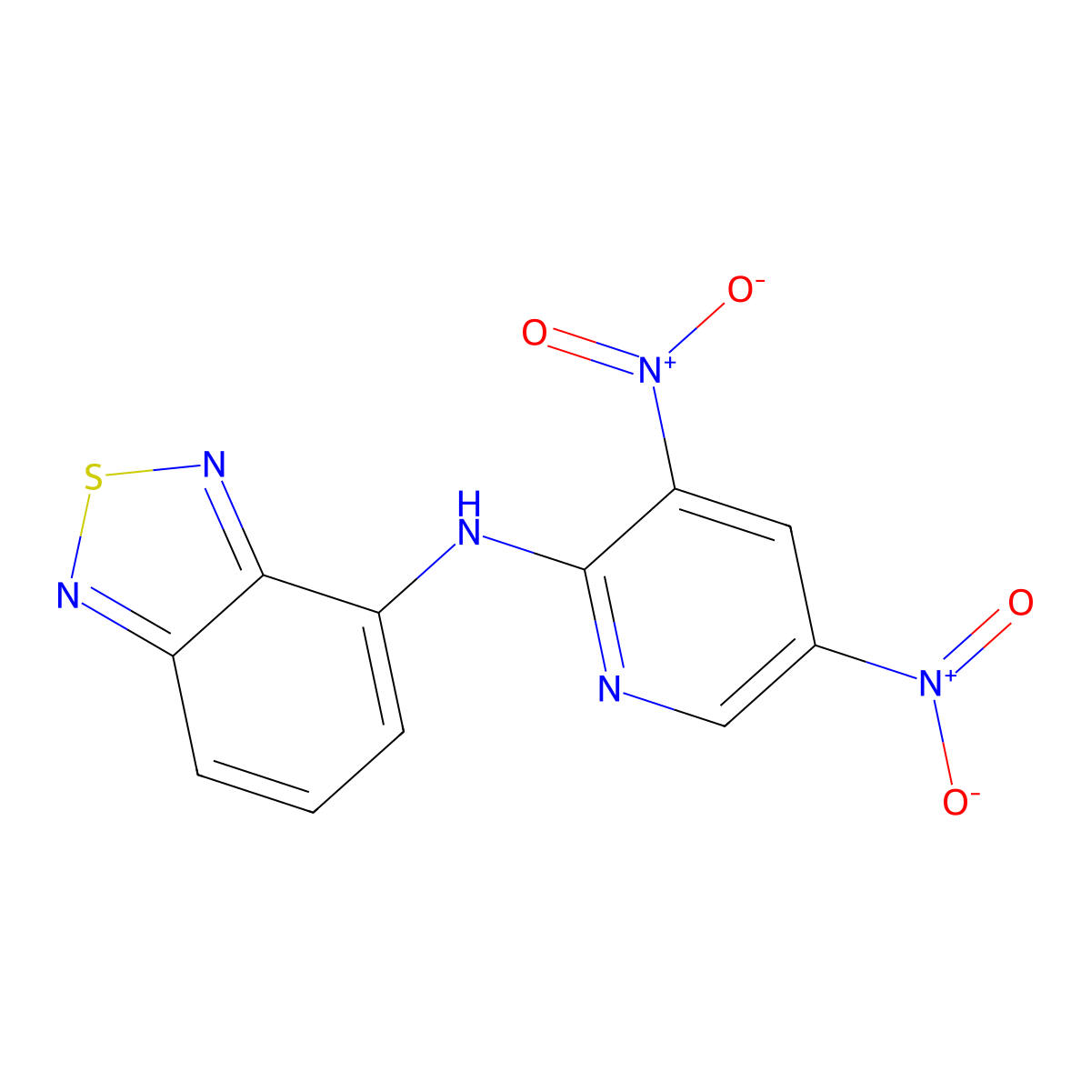 N-(3,5-dinitropyridin-2-yl)-2,1,3-benzothiadiazol-4-amine molecular structure, CAS 5876-30-2
