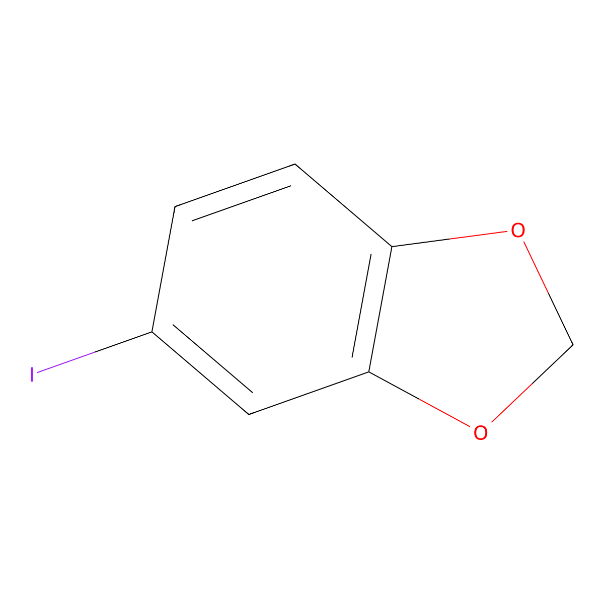 1-Iodo-3,4-methylenedioxybenzene molecular structure, CAS 5876-51-7