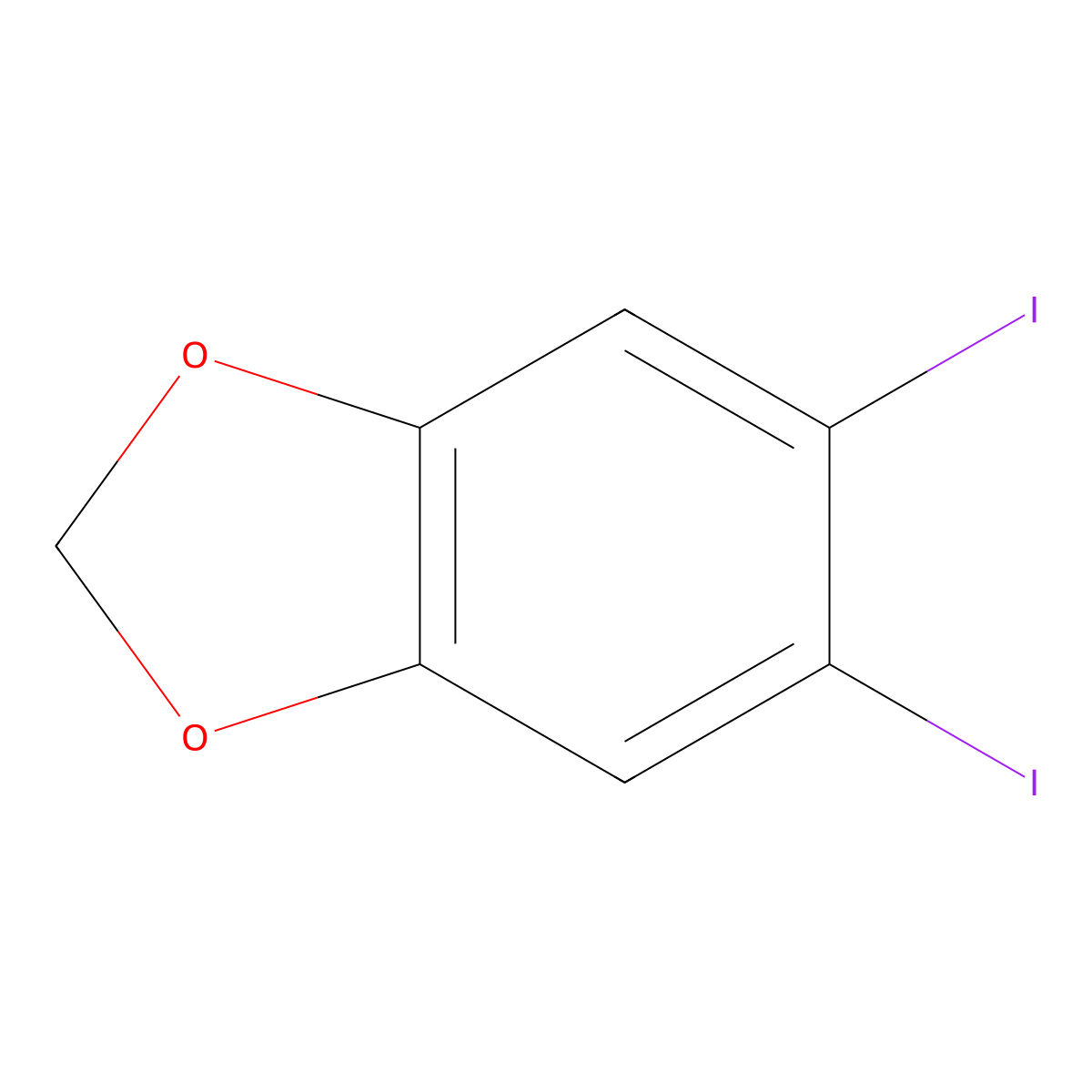 5,6-Diiodo-2H-1,3-benzodioxole molecular structure, CAS 5876-52-8