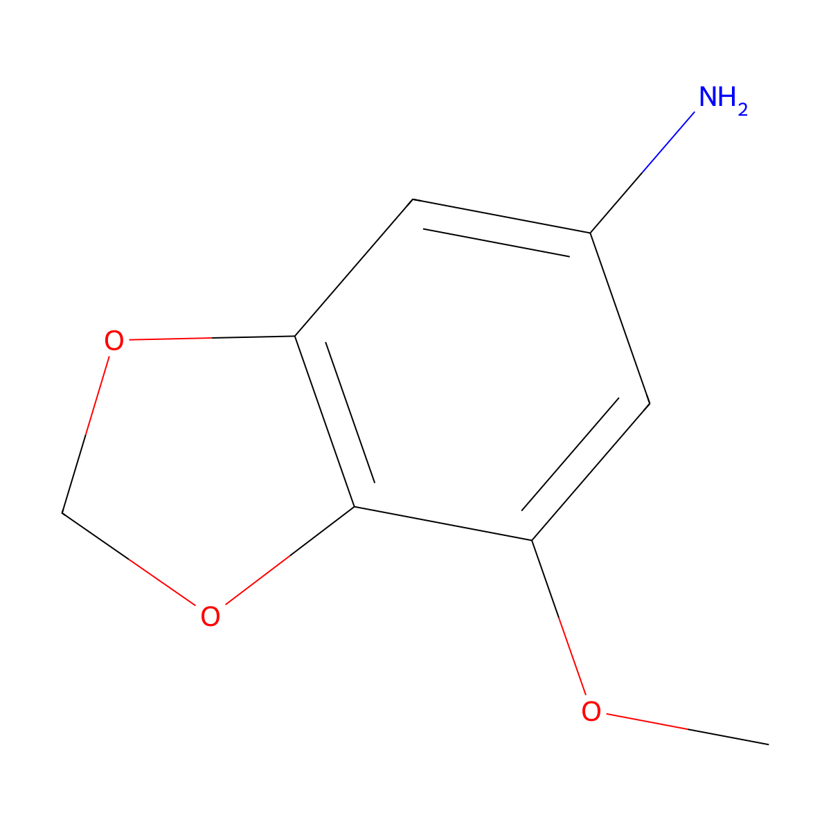 7-Methoxy-2H-1,3-benzodioxol-5-amine molecular structure, CAS 5876-57-3
