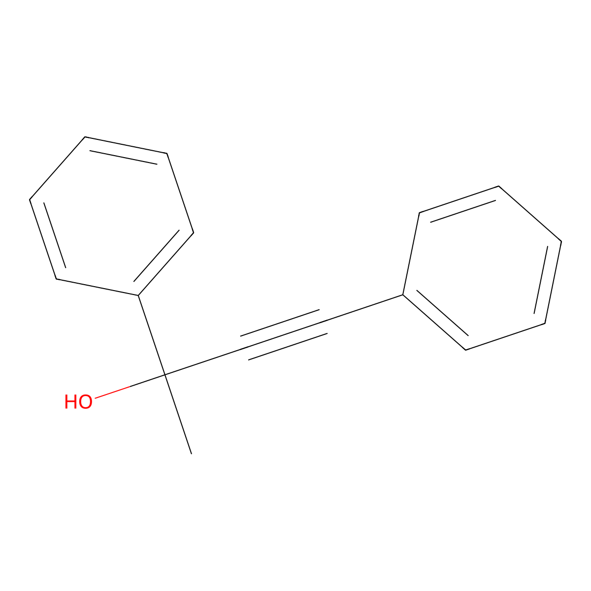 2,4-Diphenyl-but-3-yn-2-ol molecular structure, CAS 5876-69-7