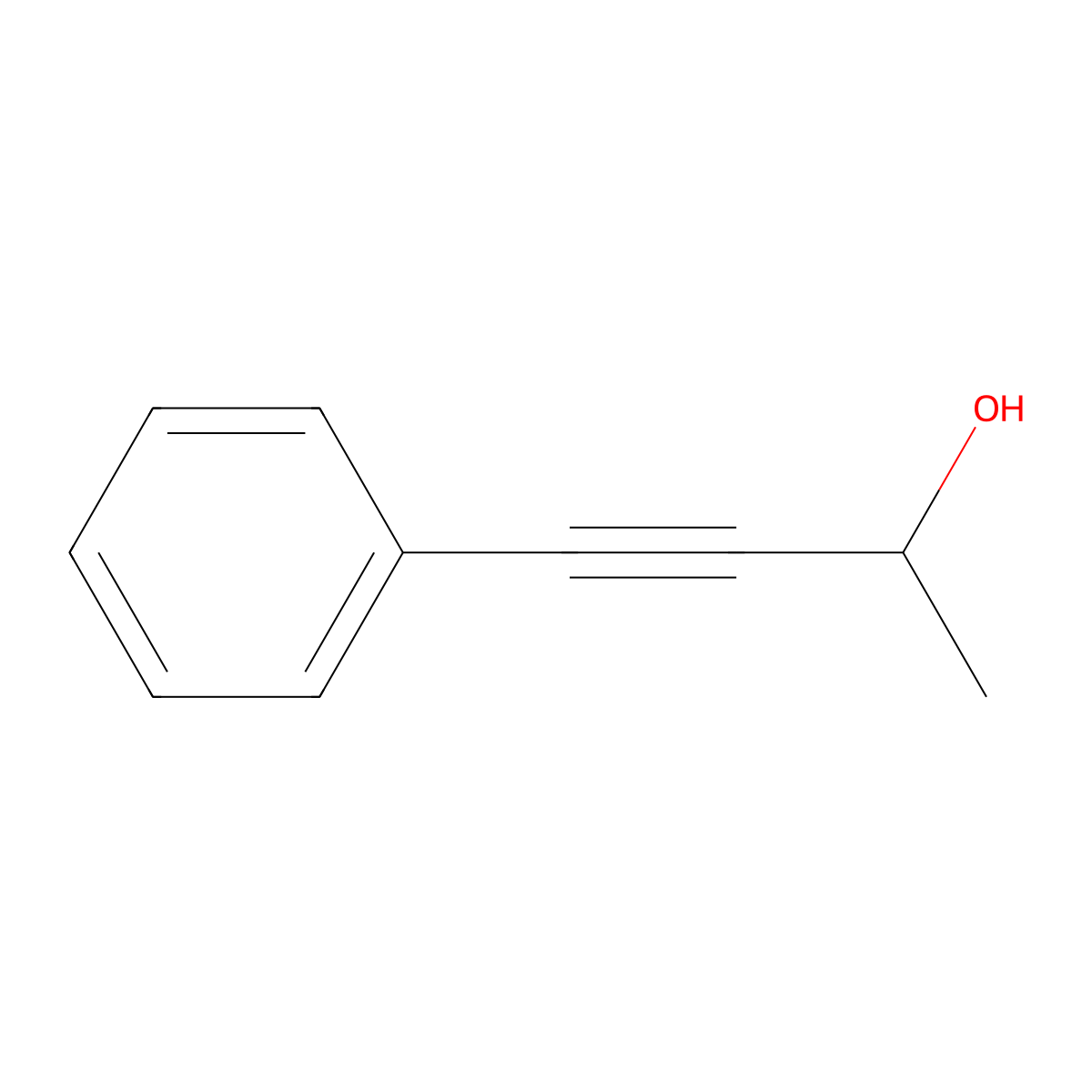 4-Phenyl-3-butyn-2-ol molecular structure, CAS 5876-76-6