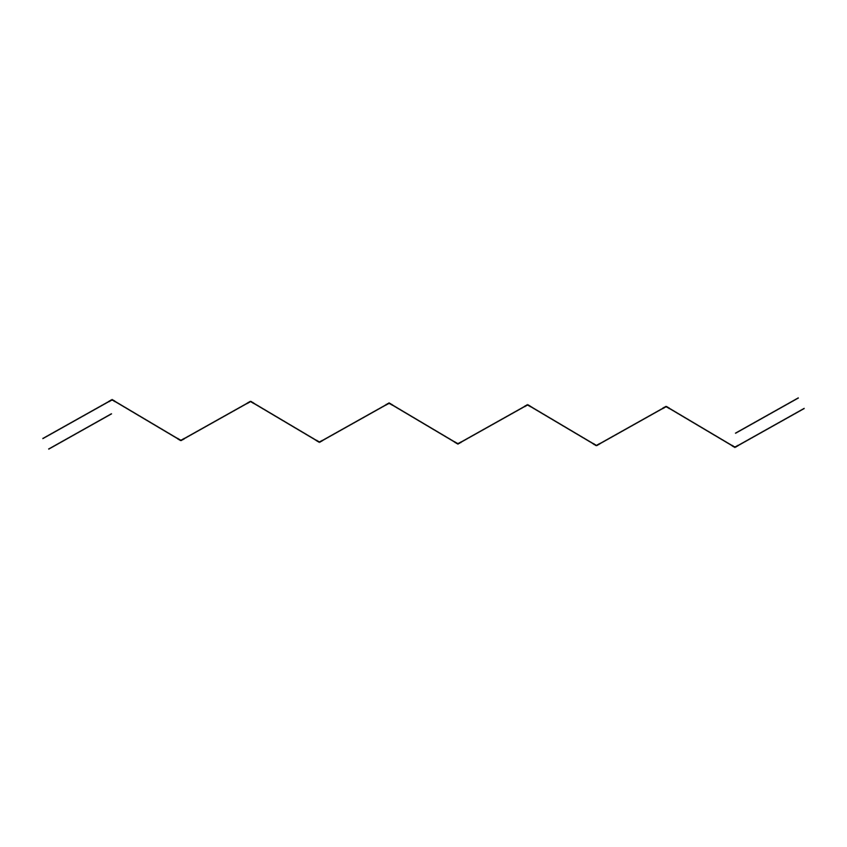 1,11-Dodecadiene molecular structure, CAS 5876-87-9