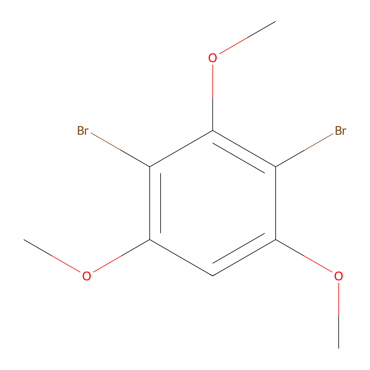 2,4-Dibromo-1,3,5-trimethoxybenzene molecular structure, CAS 5876-90-4