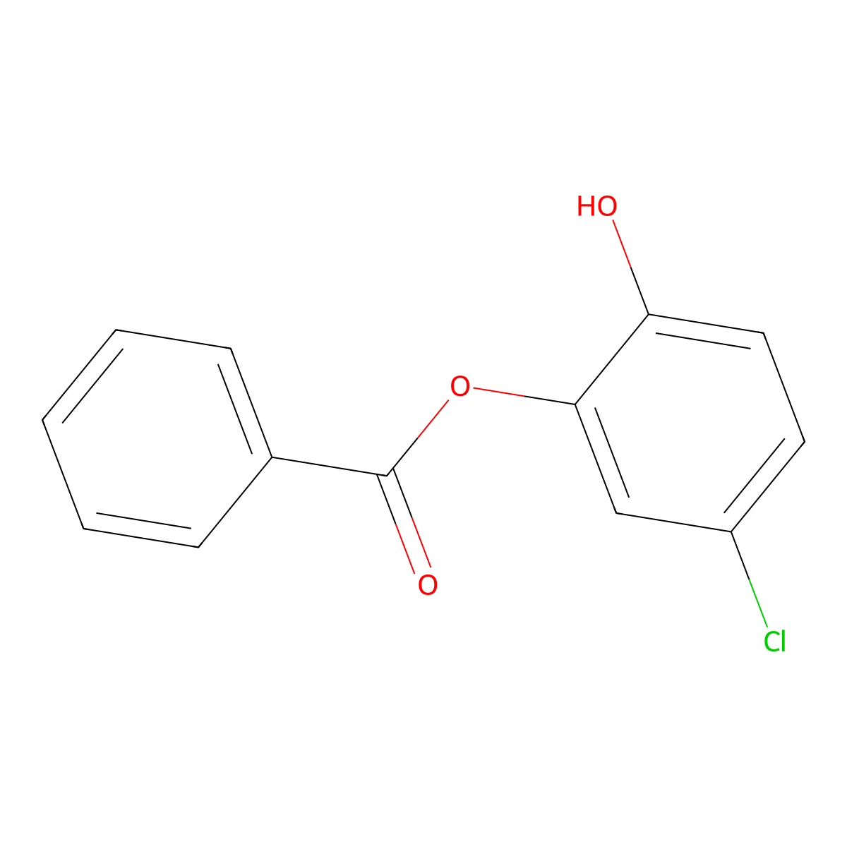 5-Chloro-2-hydroxyphenyl benzoate molecular structure, CAS 5876-98-2
