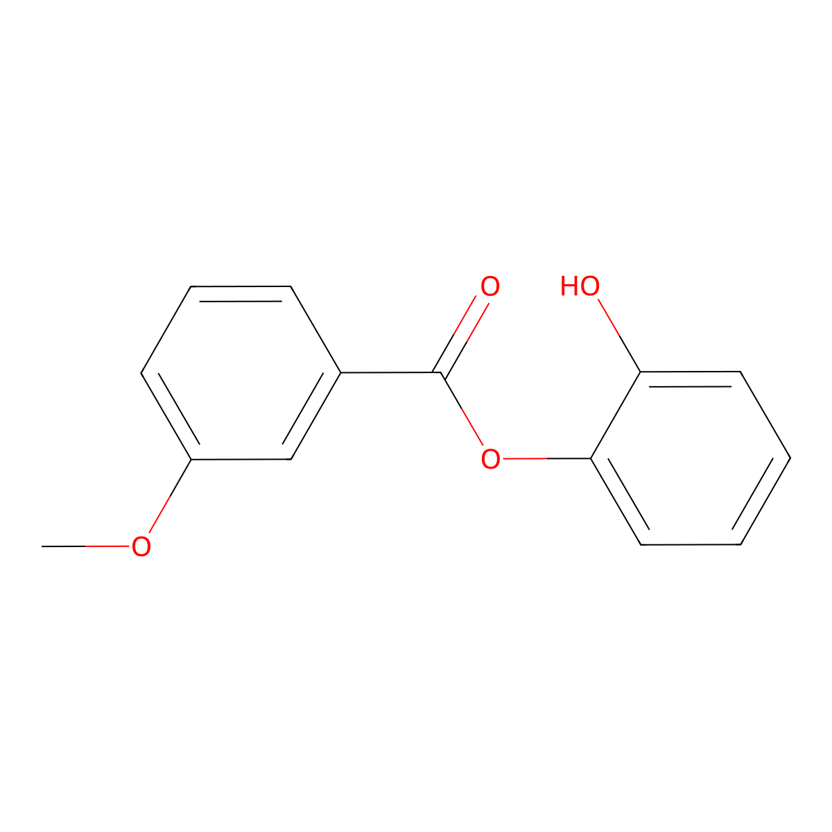 2-Hydroxyphenyl 3-methoxybenzoate molecular structure, CAS 5876-99-3