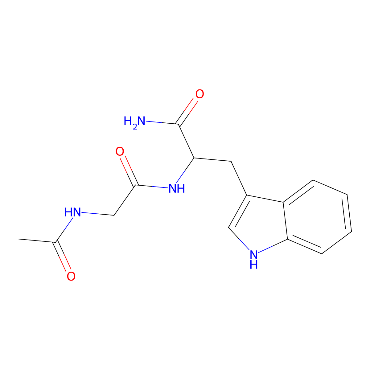 Ac-Gly-Trp-NH2 molecular structure, CAS 58761-05-0