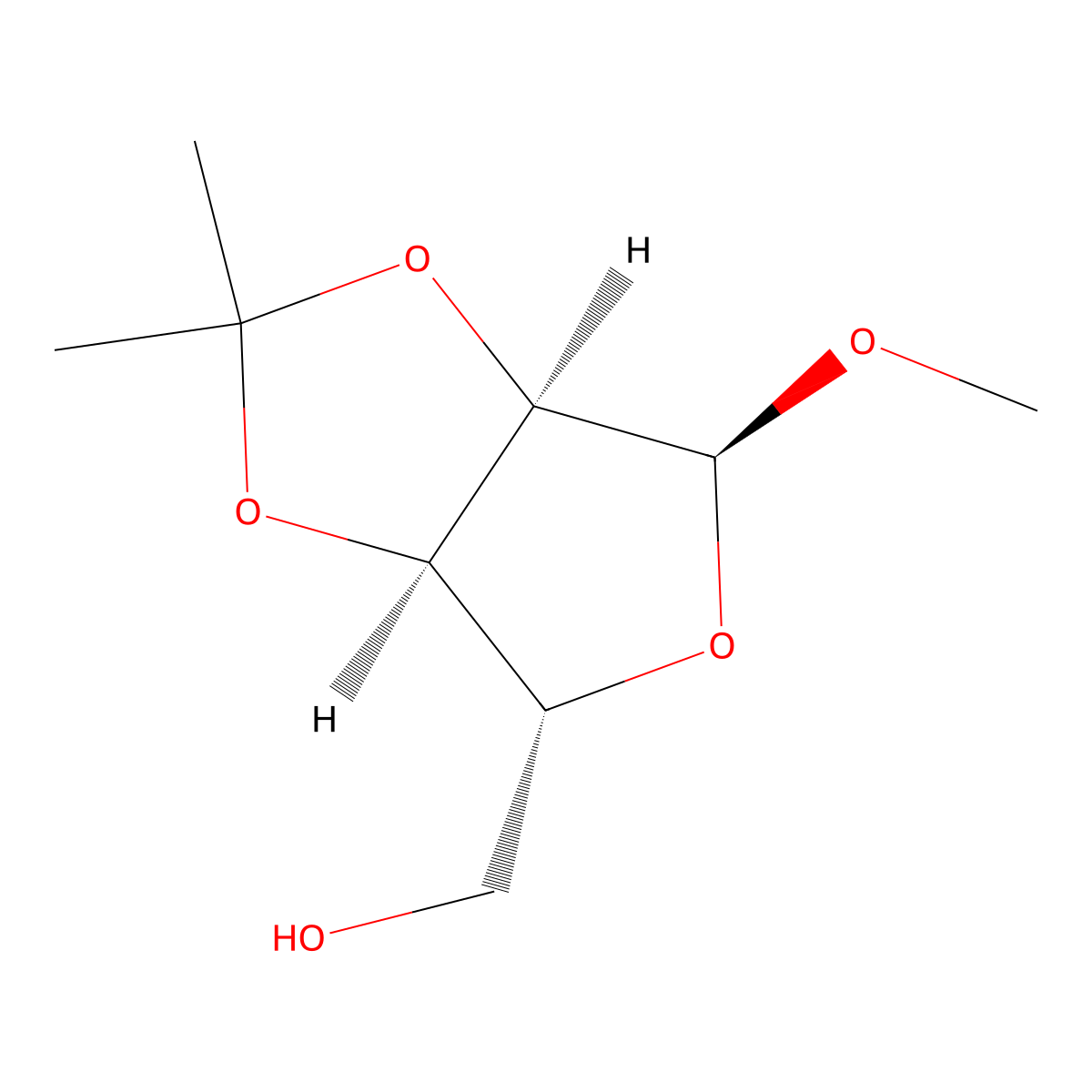 [(3aR,4S,6R,6aR)-4-methoxy-2,2-dimethyl-3a,4,6,6a-tetrahydrofuro[3,4-d][1,3]dioxol-6-yl]methanol molecular structure, CAS 58763-00-1