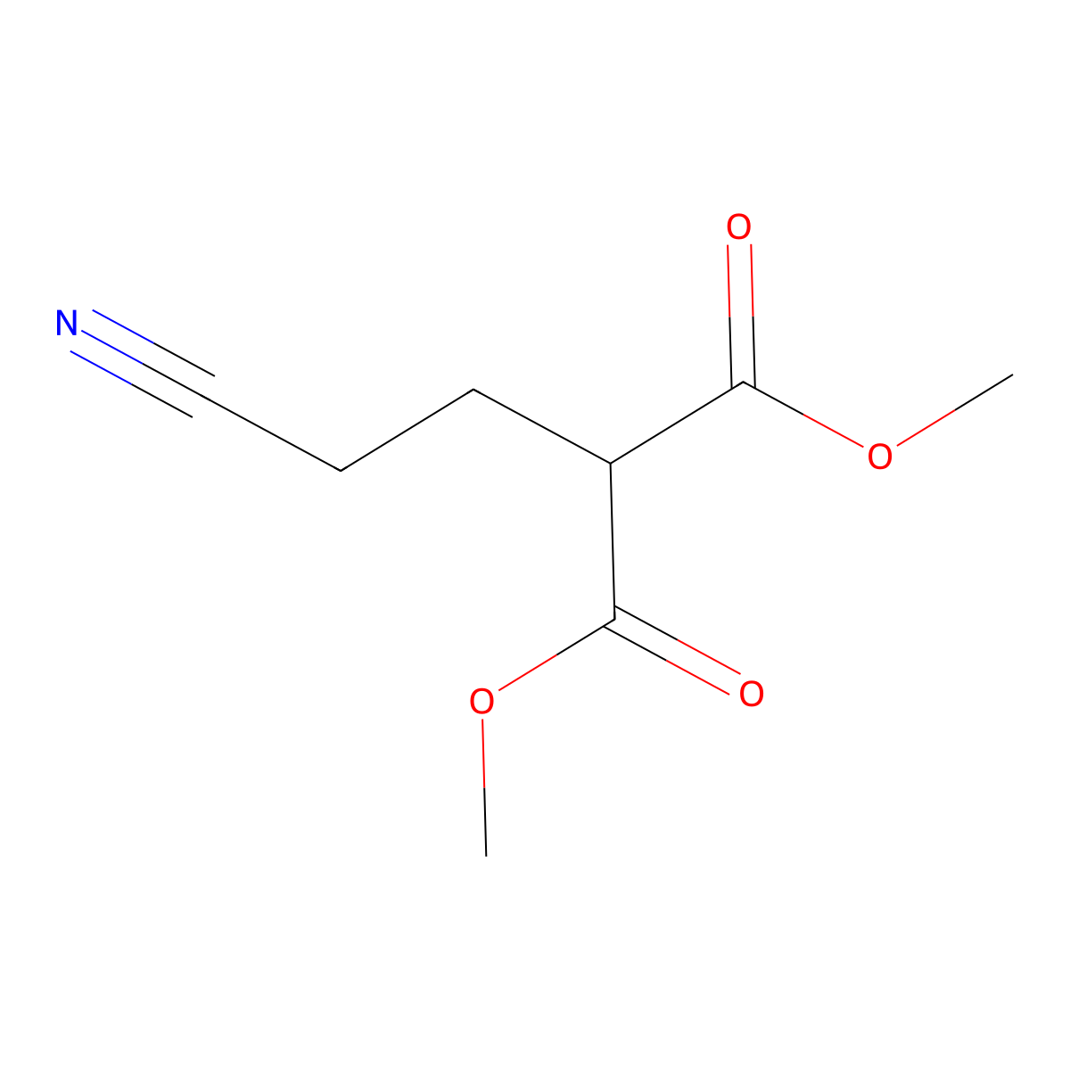 1,3-Dimethyl 2-(2-cyanoethyl)propanedioate molecular structure, CAS 58763-40-9