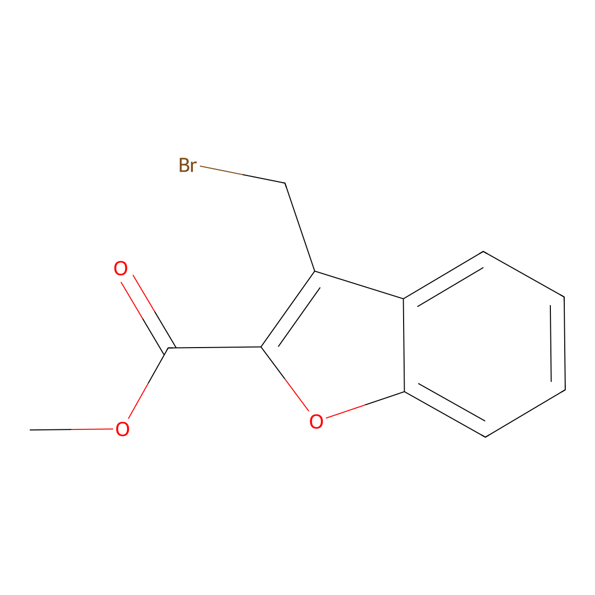 Methyl 3-(bromomethyl)-2-benzofurancarboxylate molecular structure, CAS 58763-73-8