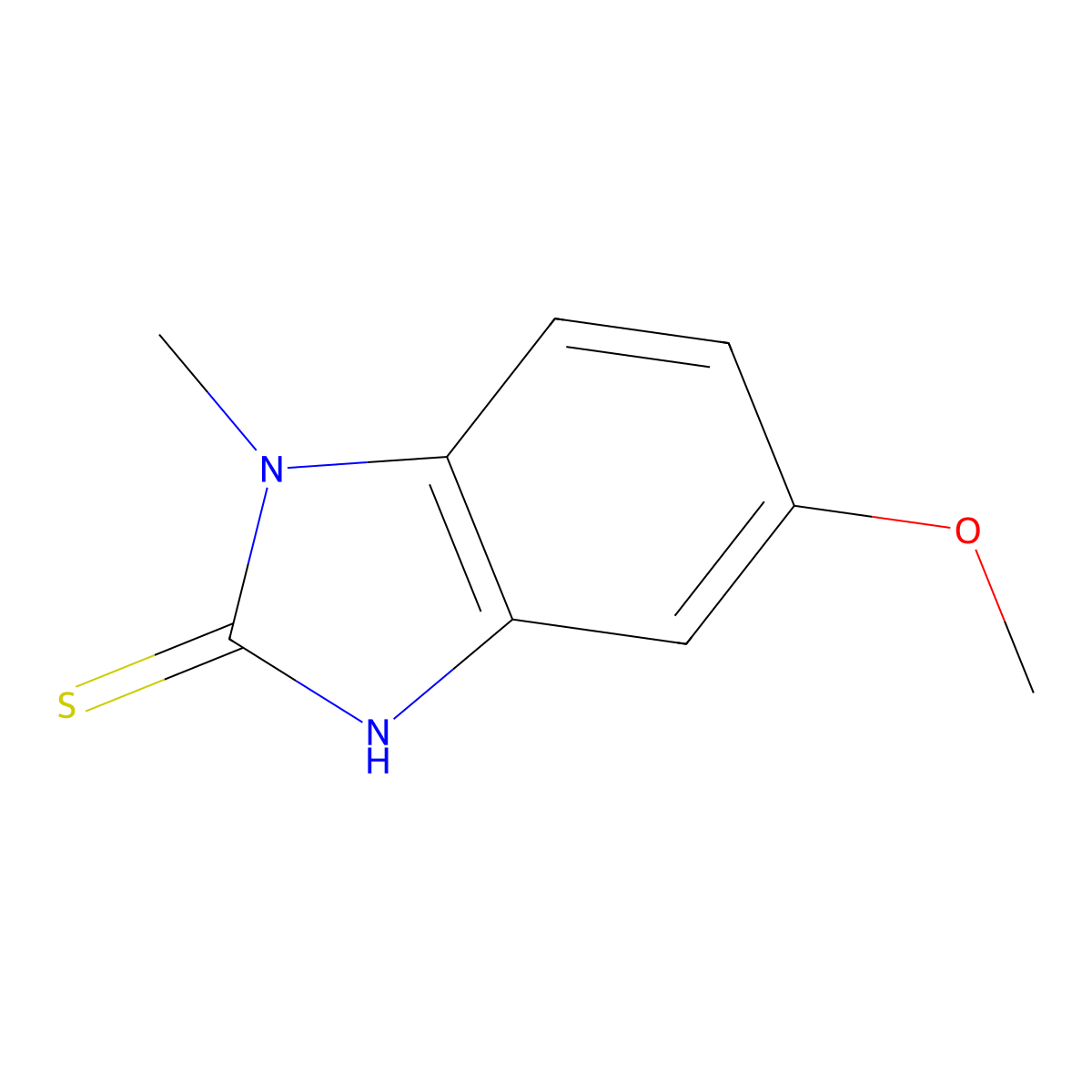 5-methoxy-1-methyl-1H-benzimidazole-2-thiol molecular structure, CAS 58764-00-4