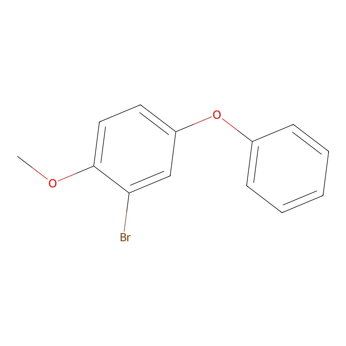2-Bromo-1-methoxy-4-phenoxybenzene molecular structure, CAS 58765-10-9