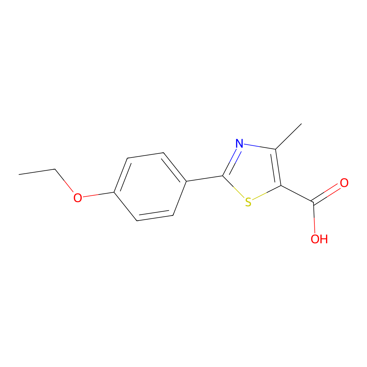 2-(4-ethoxyphenyl)-4-methyl-1,3-thiazole-5-carboxylic Acid molecular structure, CAS 58765-87-0