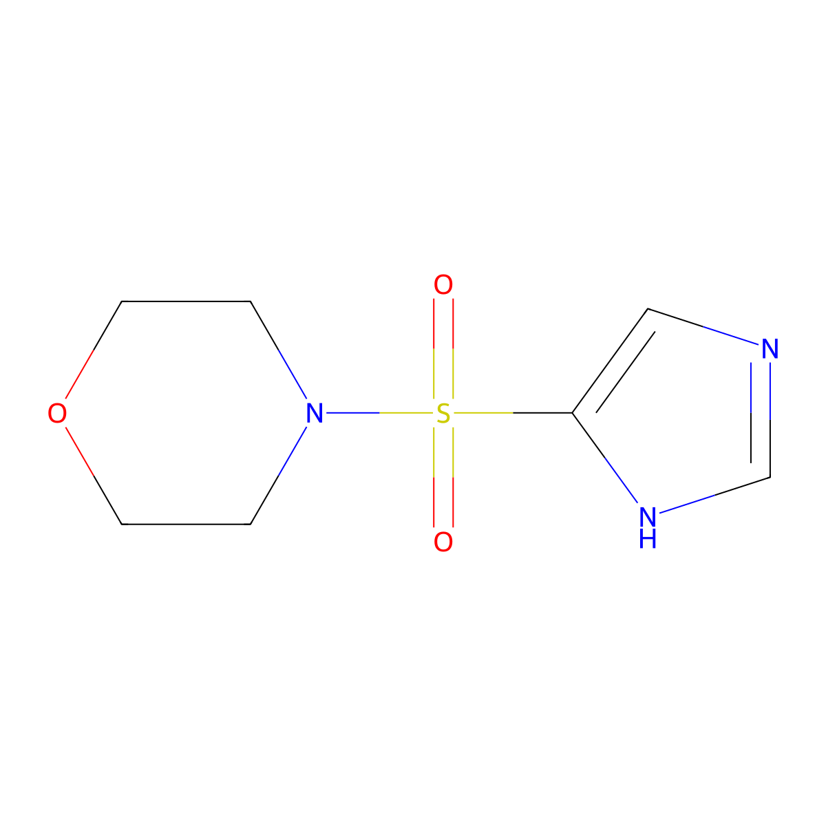 4-(1H-imidazole-4-sulfonyl)morpholine molecular structure, CAS 58768-28-8