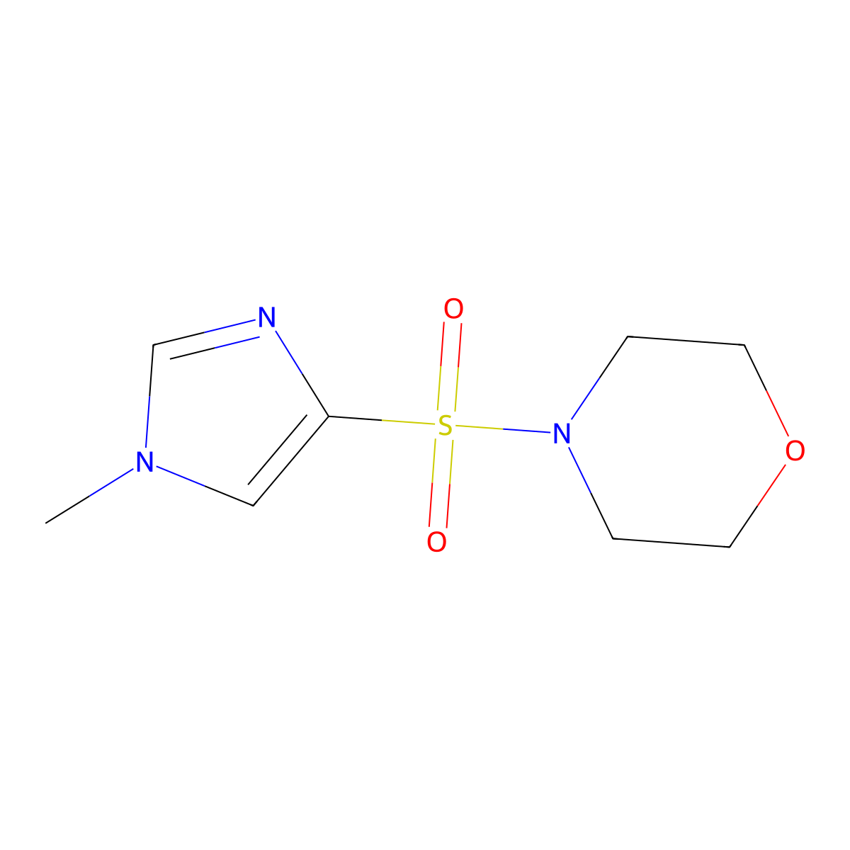 4-((1-Methyl-1H-imidazol-4-yl)sulfonyl)morpholine molecular structure, CAS 58768-67-5