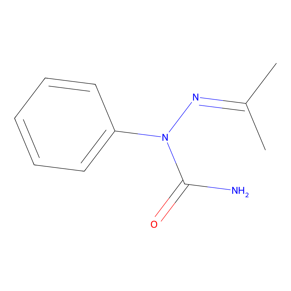 1-Phenyl-2-(propan-2-ylidene)hydrazine-1-carboxamide molecular structure, CAS 5877-04-3
