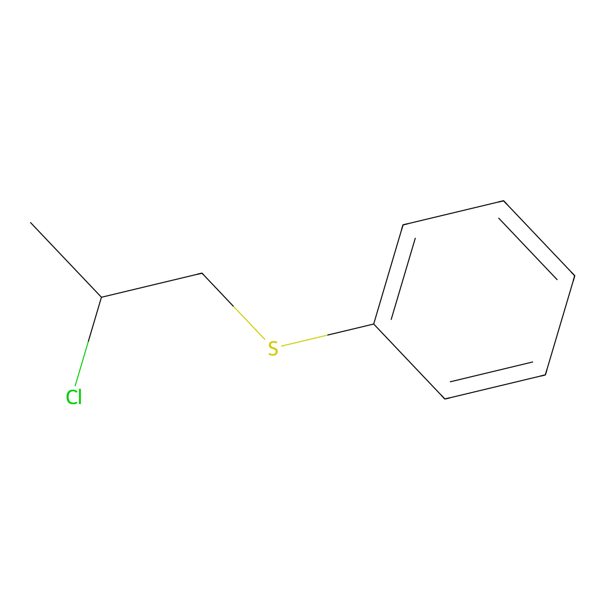 Benzene, [(2-chloropropyl)thio]- molecular structure, CAS 5877-11-2
