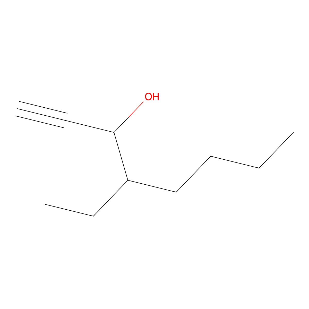4-Ethyl-3-hydroxy-1-octyne molecular structure, CAS 5877-42-9